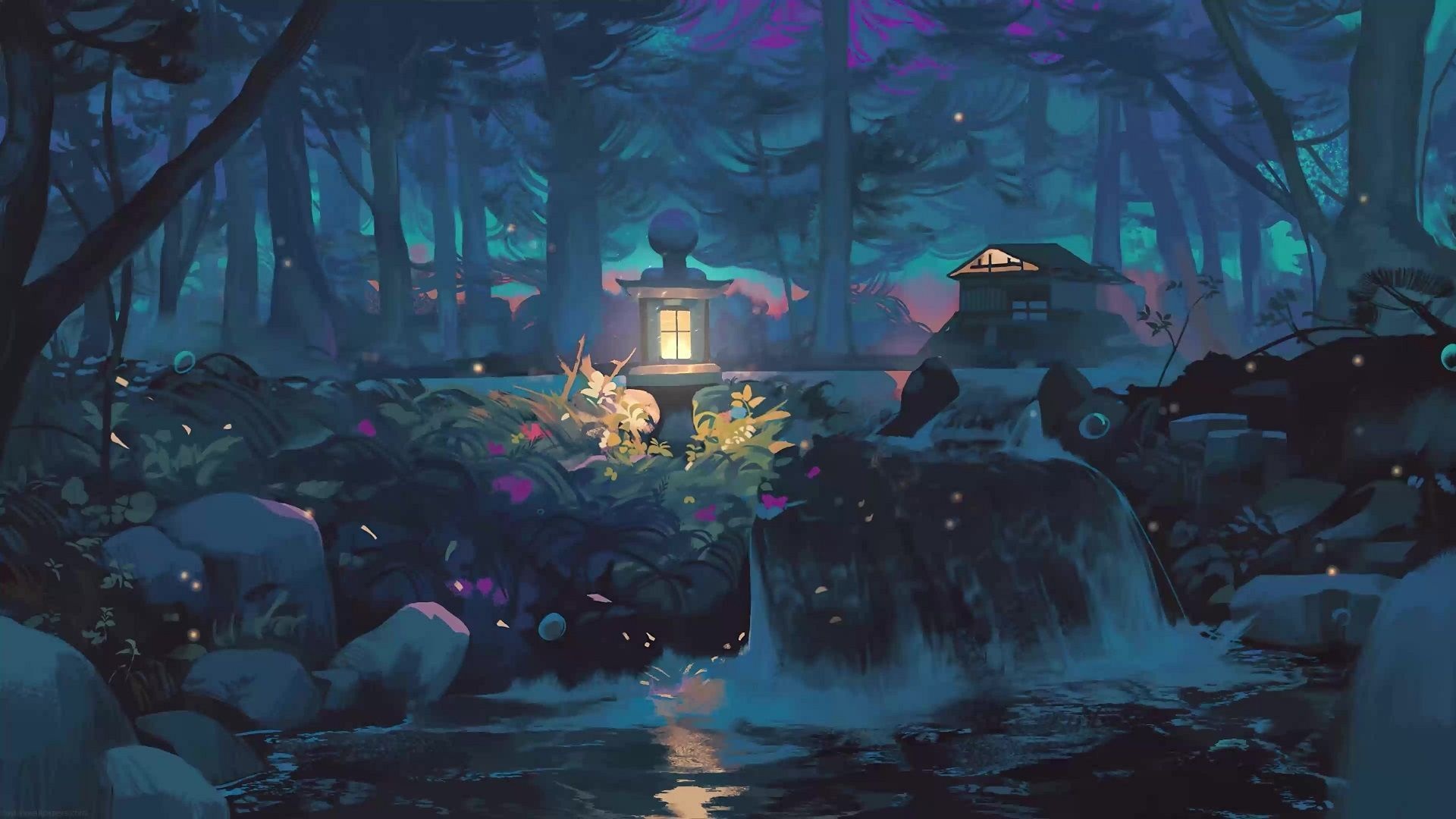 Lofi Forest Wallpaper