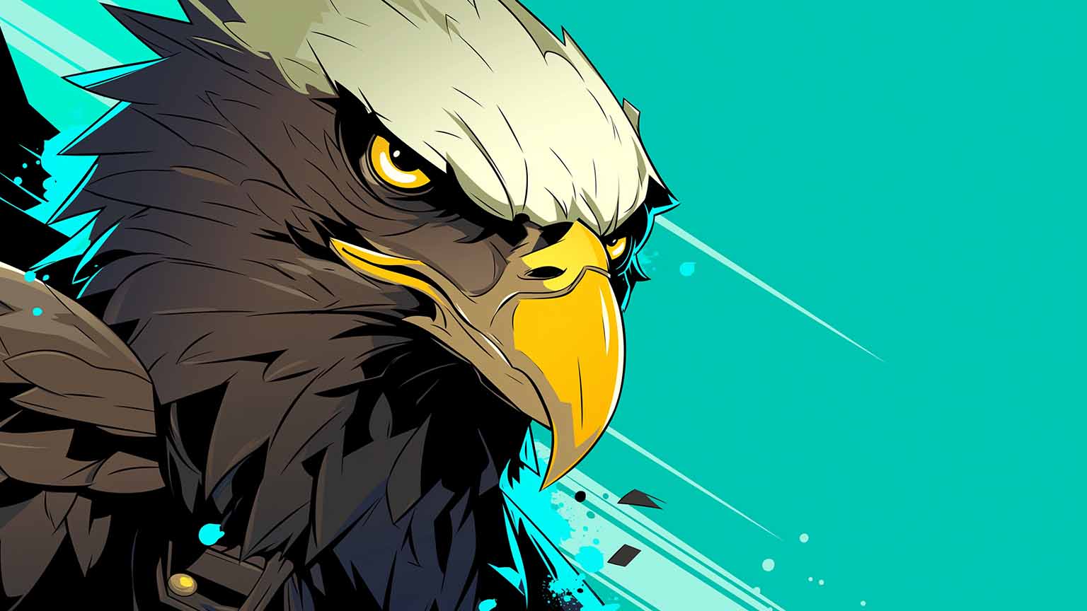Free Eagle Stylized Art Portrait Desktop Wallpaper Download in 4K