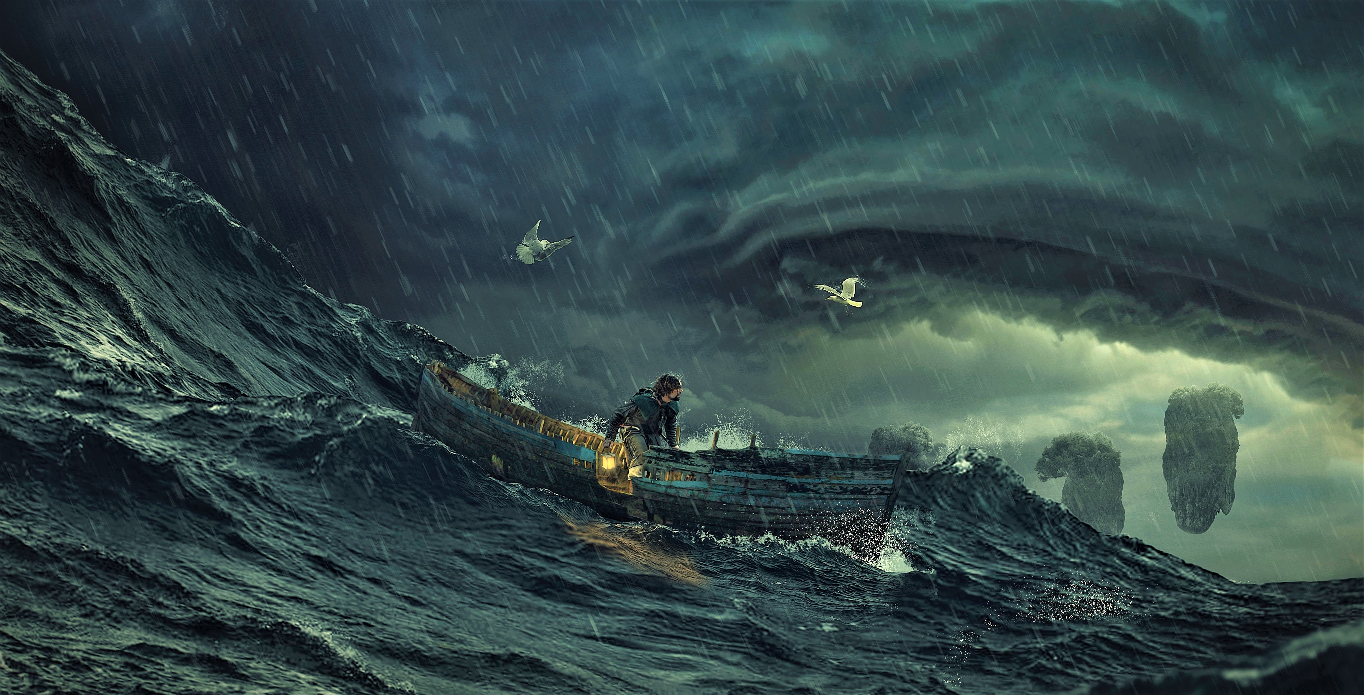 Download Wave Storm Ocean Sea Boat
