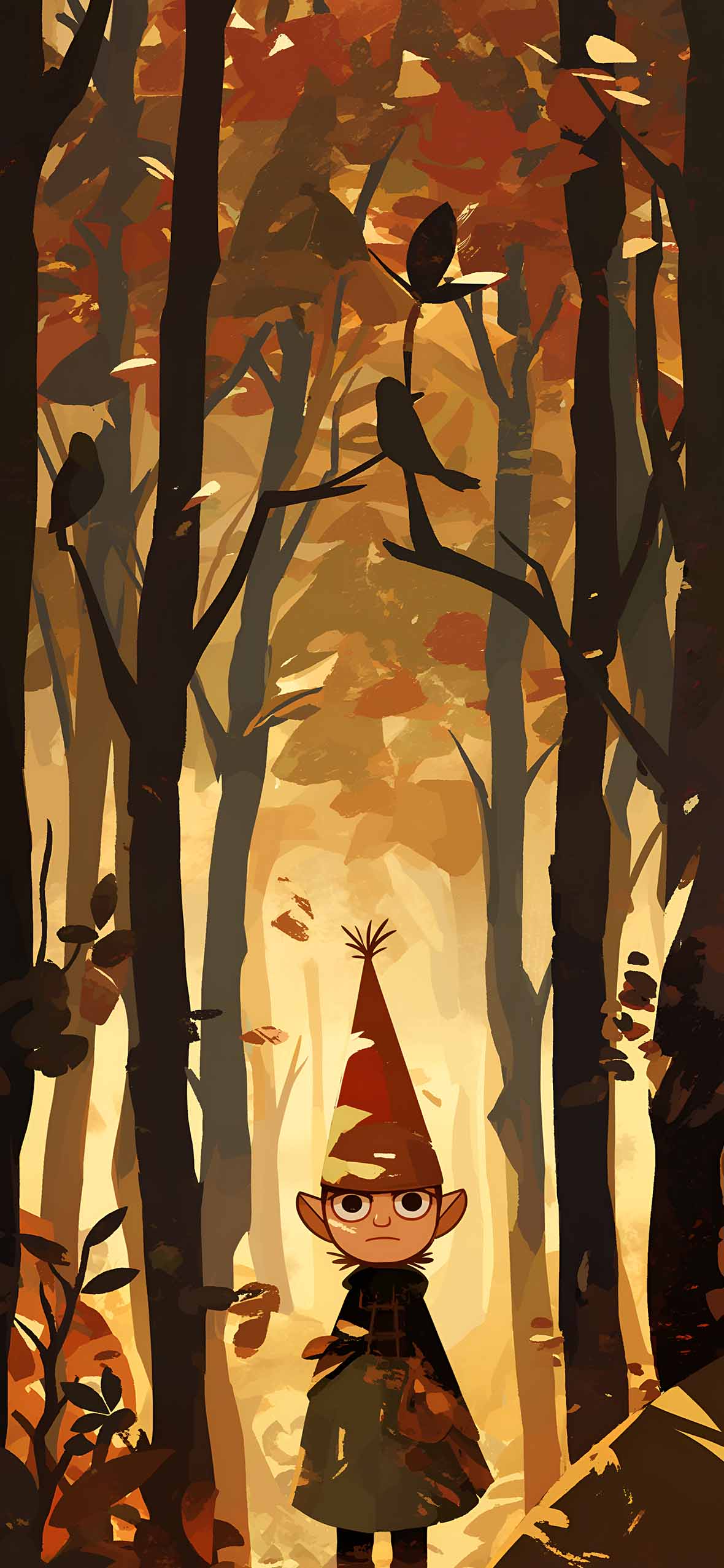 Garden Wall Autumn Forest Wallpaper