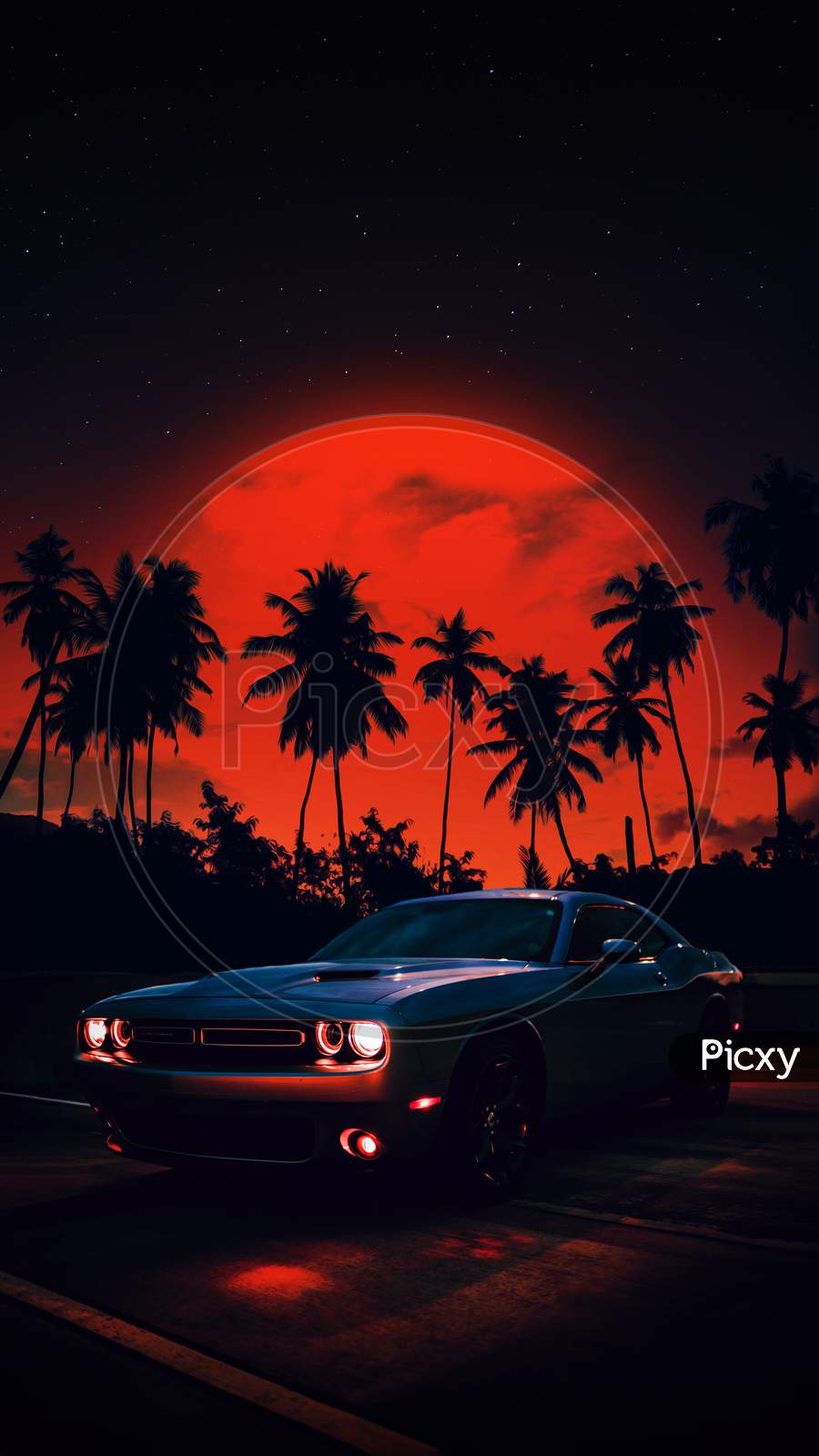 Car With Scenario Wallpaper 8K Full HD