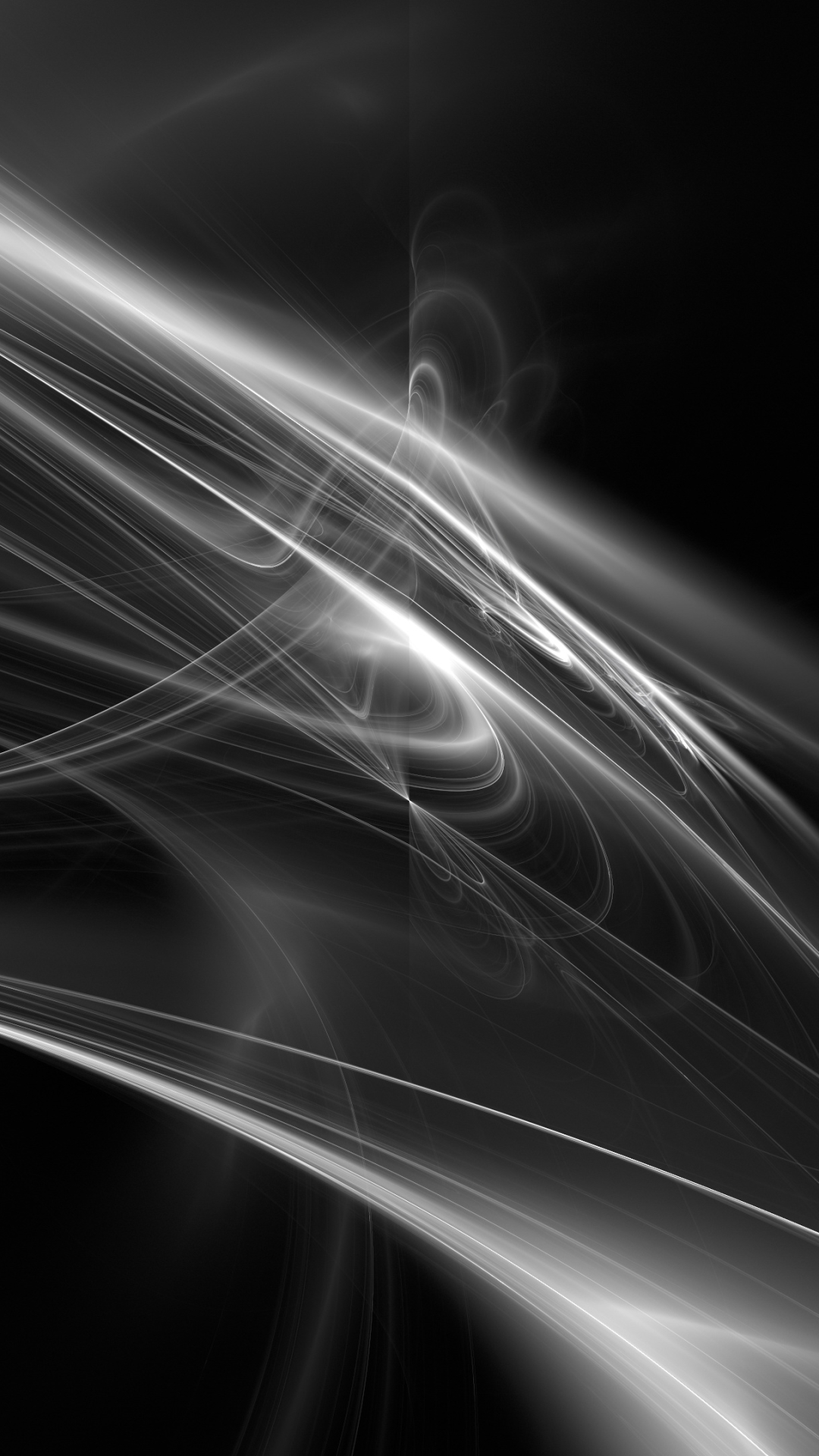 White Abstract Fractal Phone Wallpaper