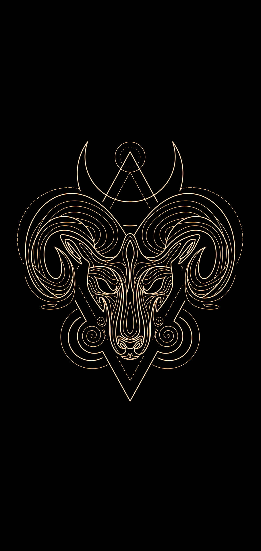 Aries White Ram Skull Digital Art