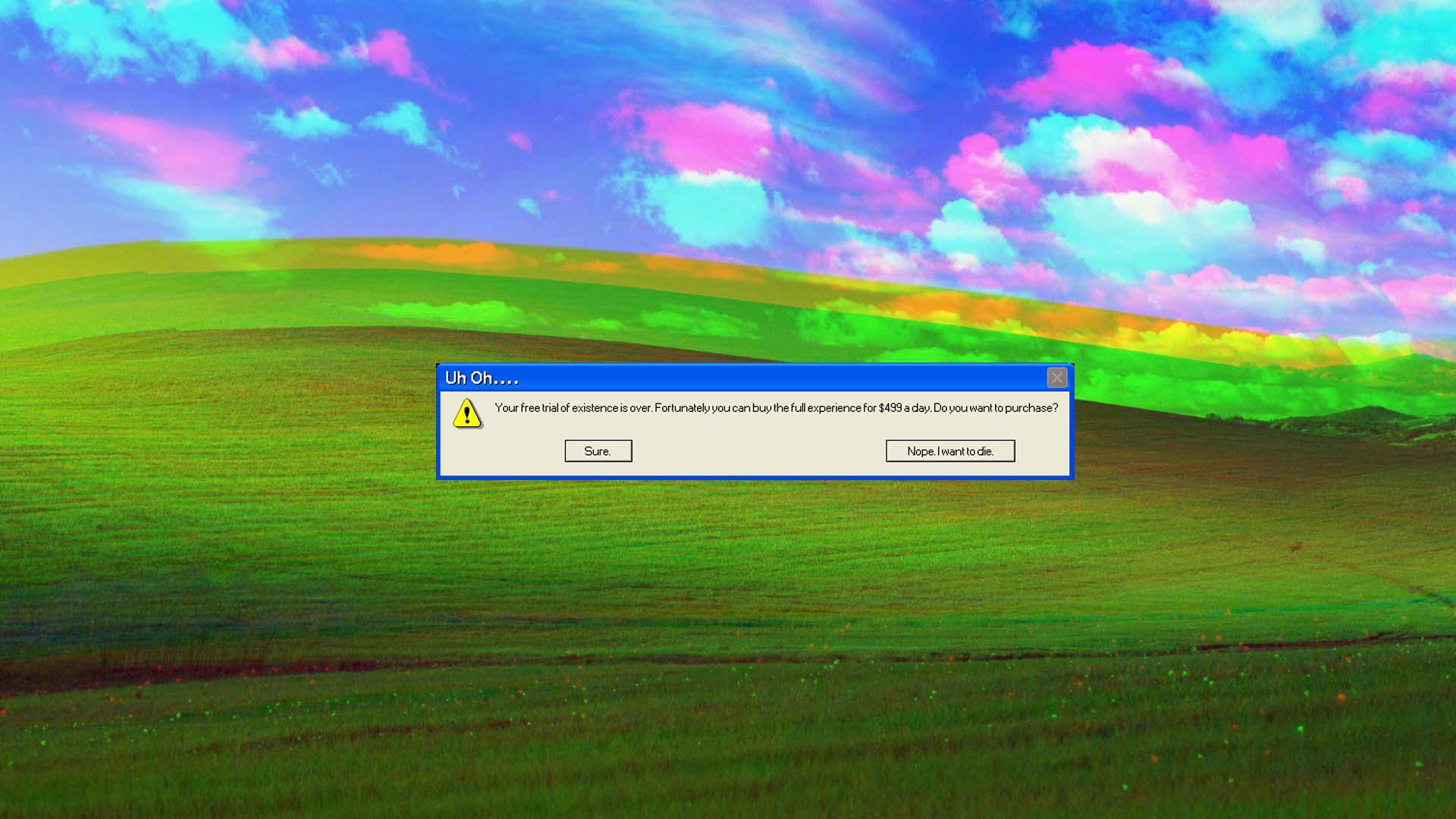 Windows XP error message 1920x1080