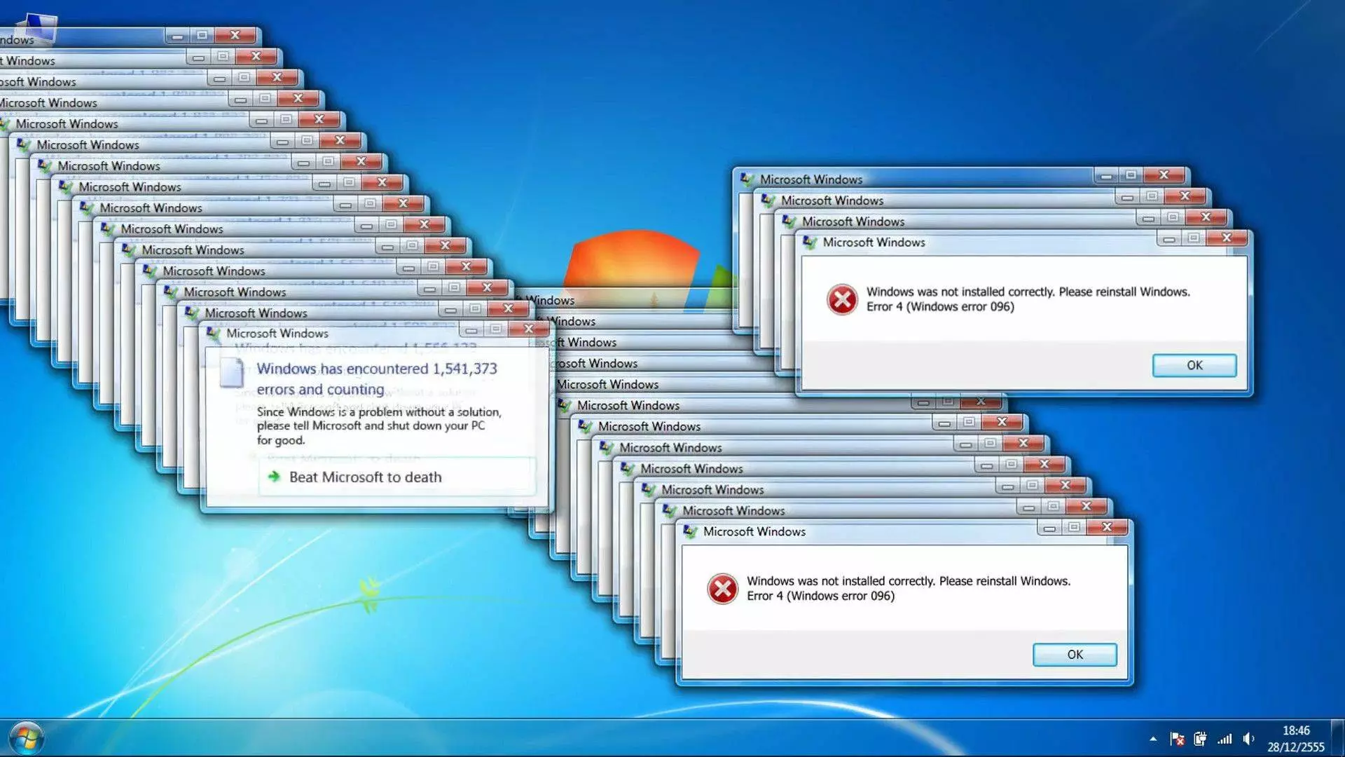 Live wallpaper Virus on the computer