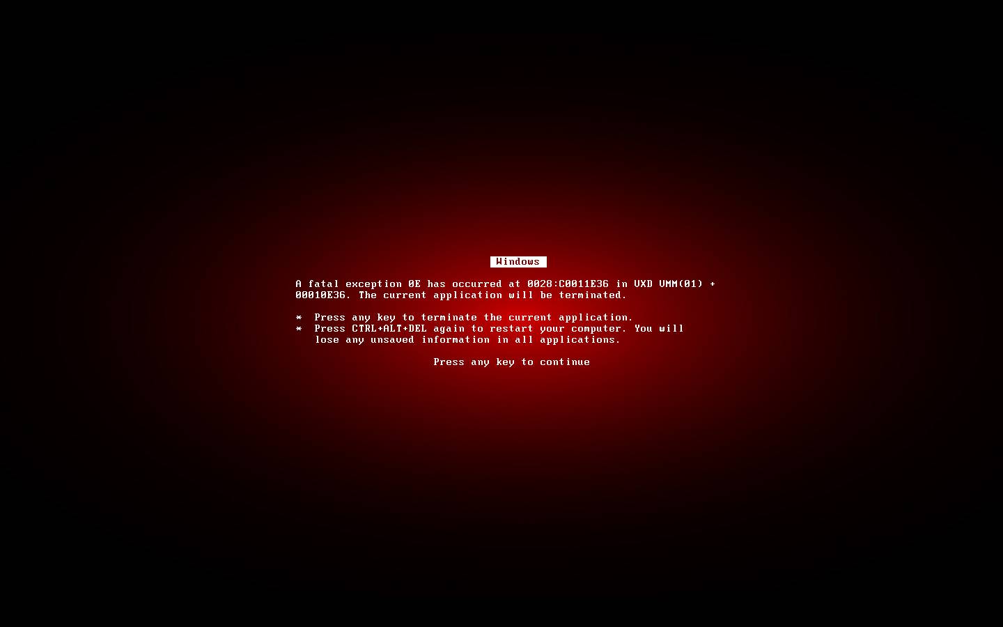 Windows Error Wallpaper