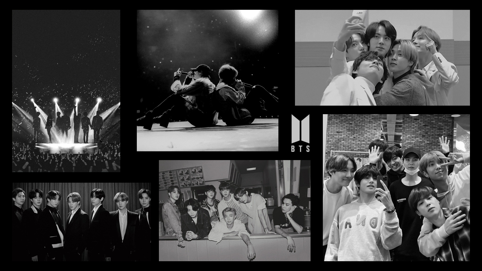 Bts Collage Wallpaper For Desktop, PC