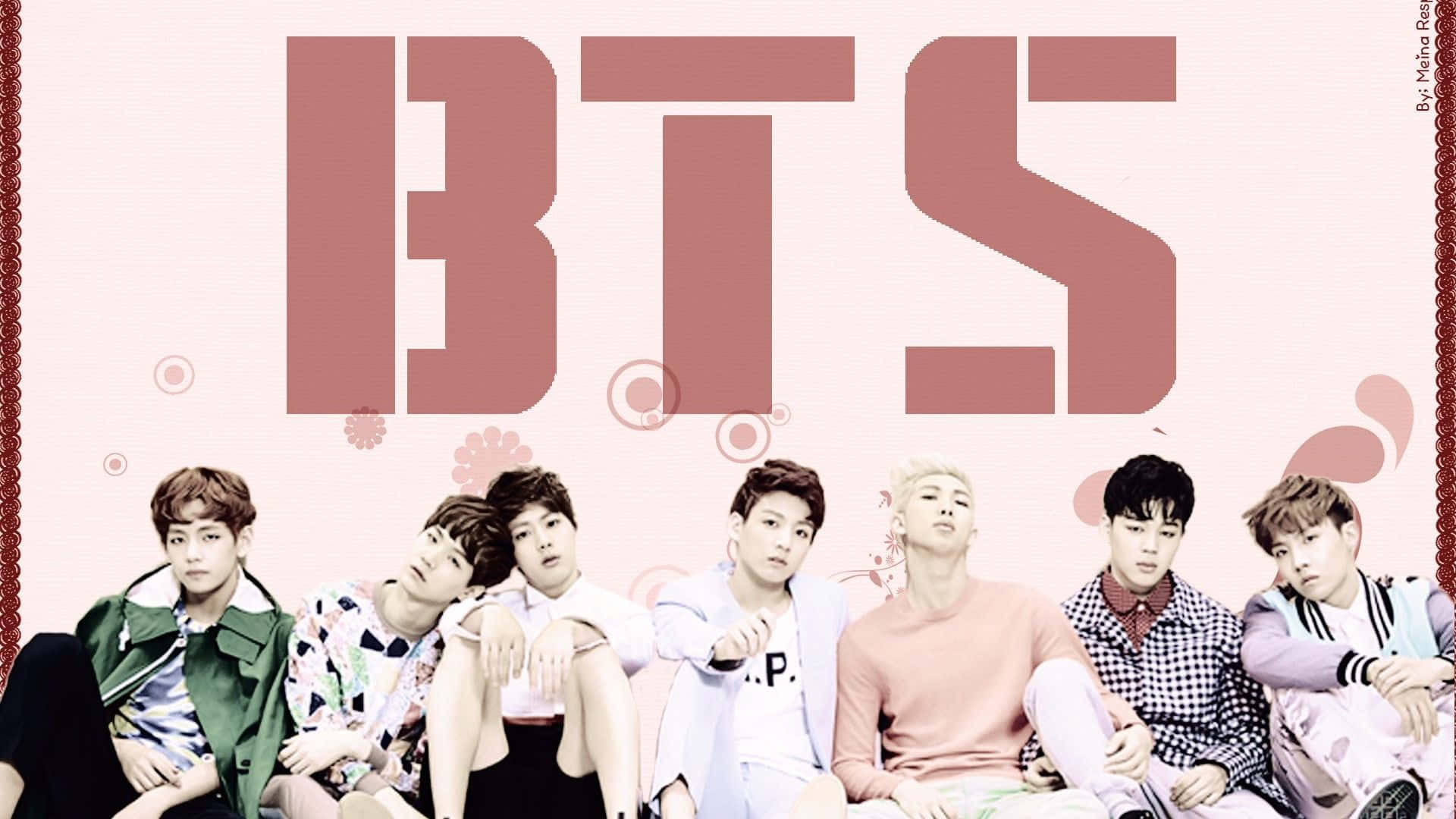 Bts Pink Aesthetic Desktop Wallpaper