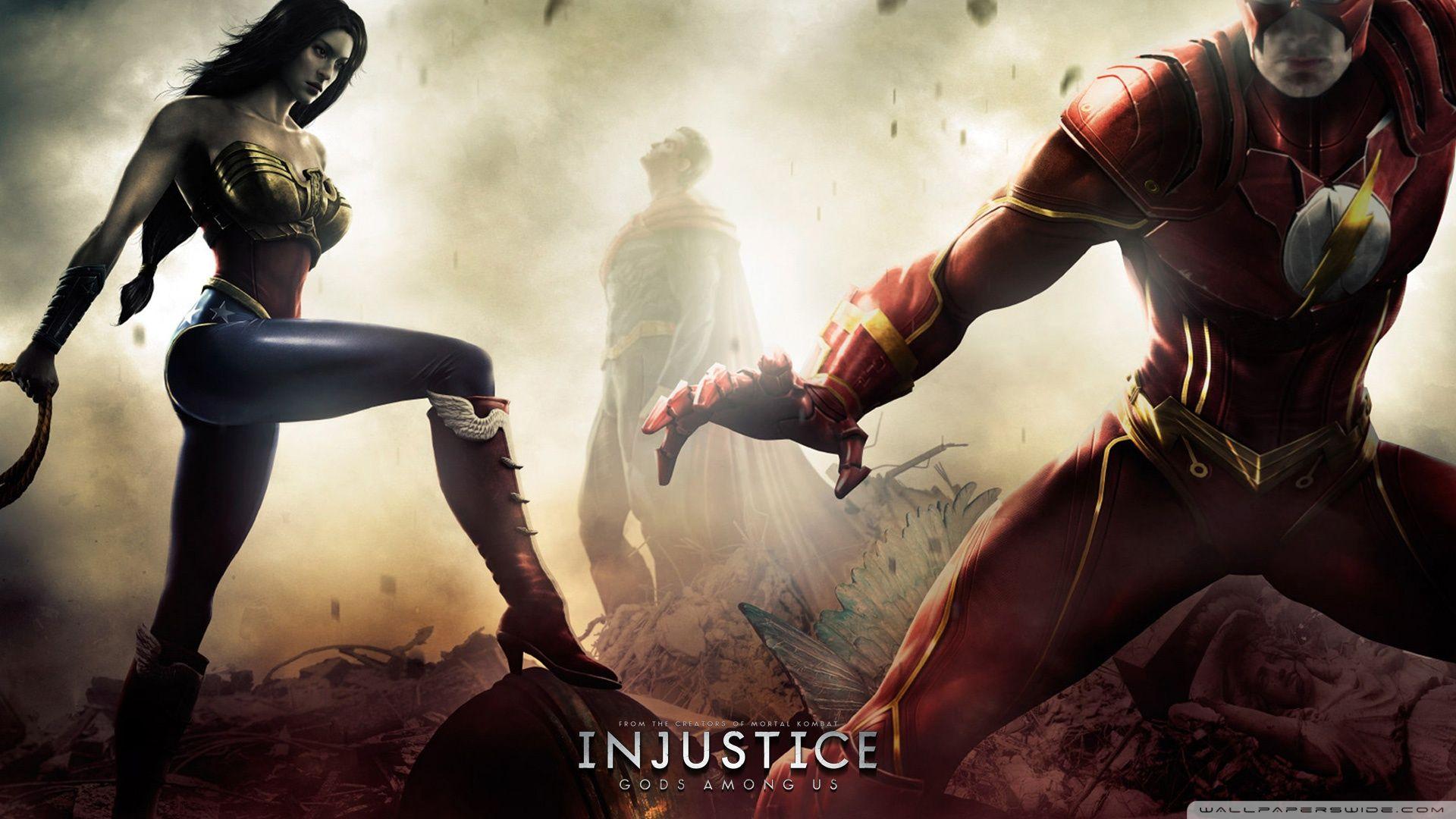 Injustice Gods Among Us Woman, Superman & Flash ❤ 4K HD