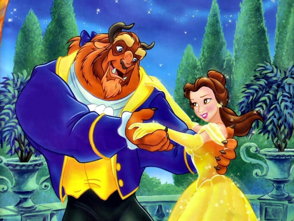 Beauty and the Beast Cartoon Wallpaper