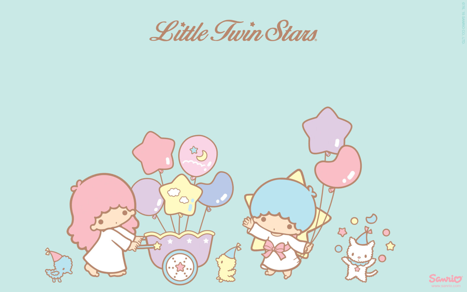 Little Twin Stars Cute Balloons Desktop