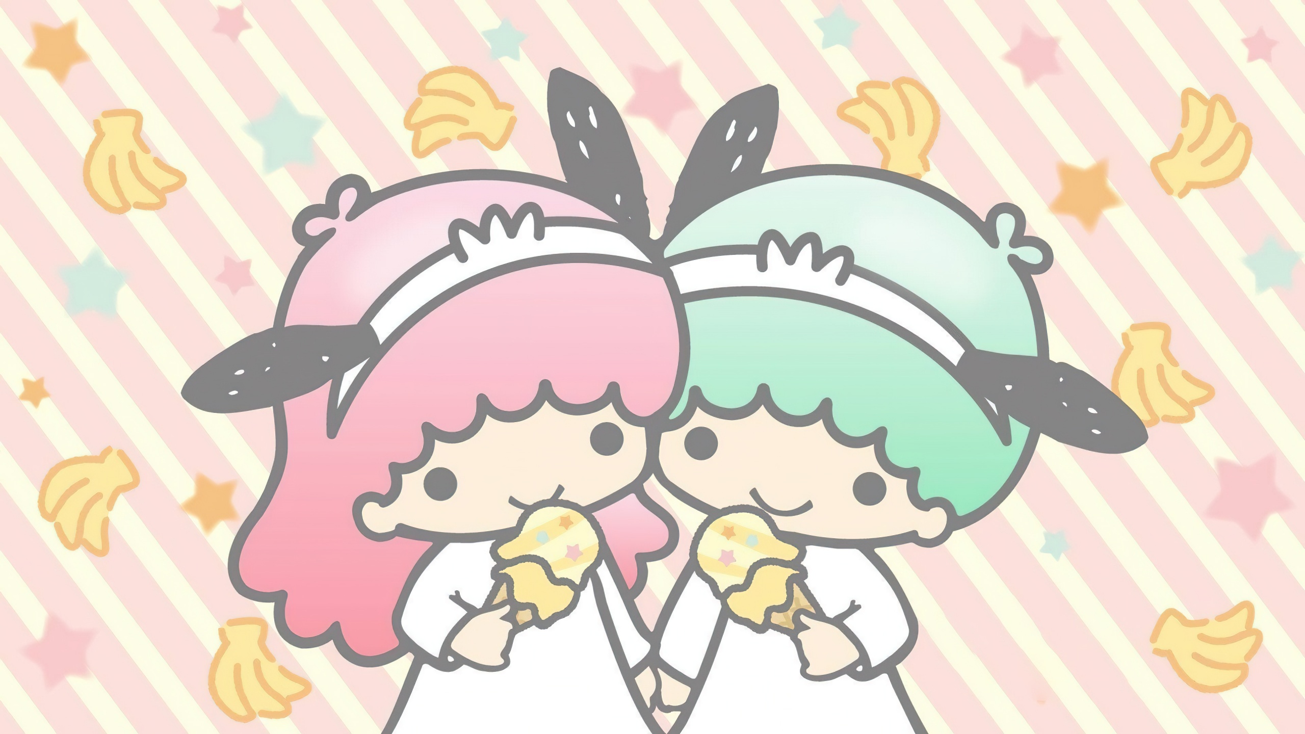 Little Twin Stars Wallpaper 4K, Ice