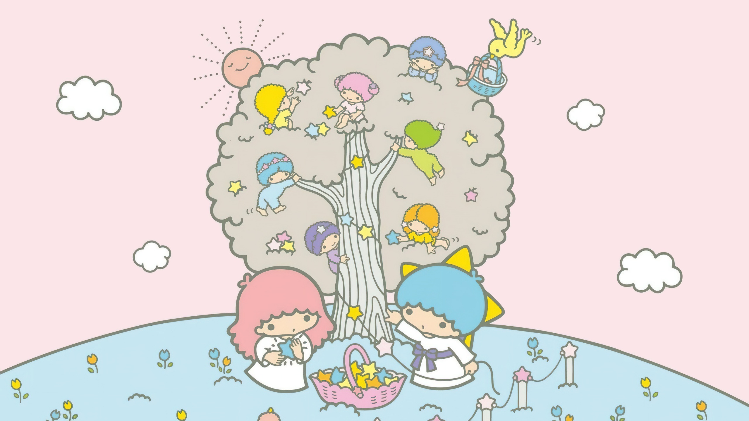 Little Twin Stars Wallpaper 4K, Kiki