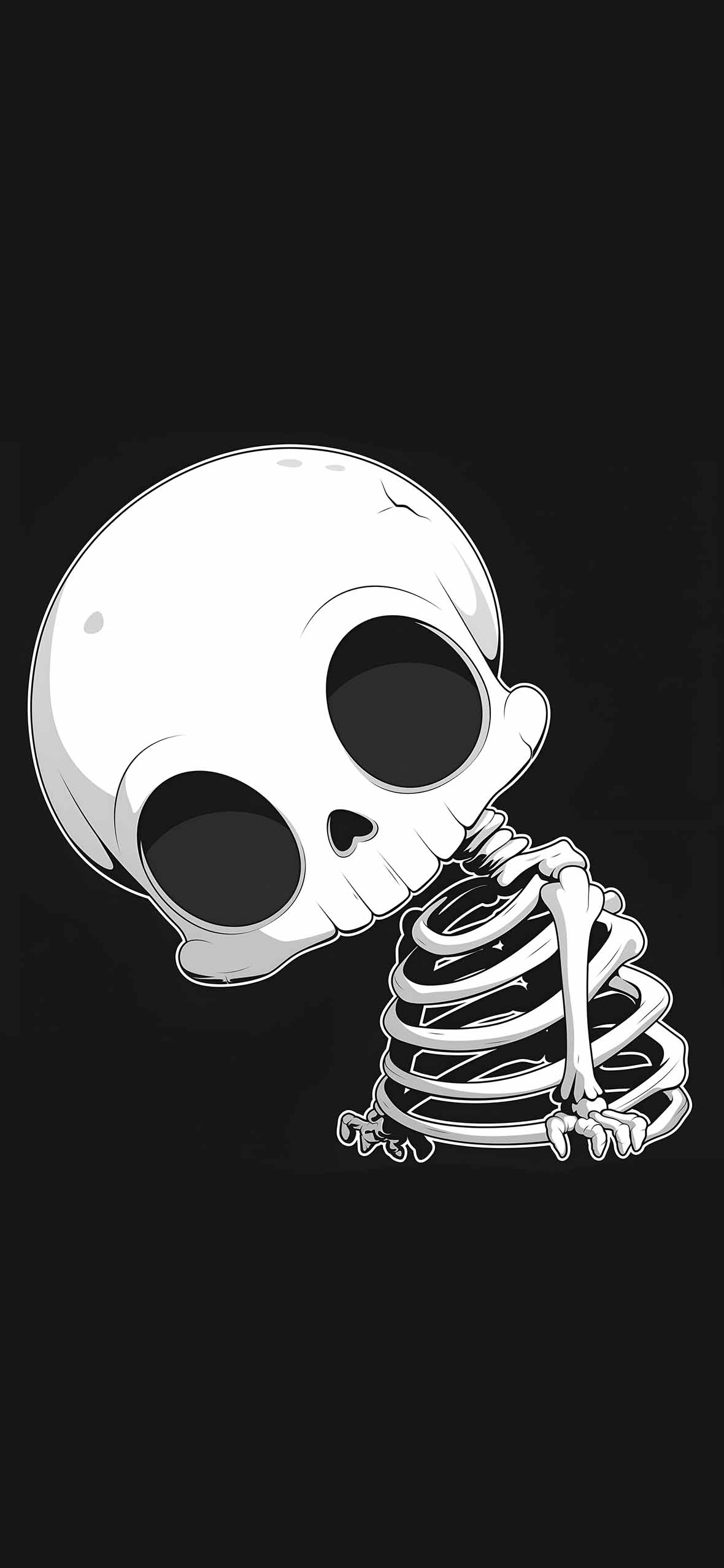Cute Cartoon Skeleton Wallpaper Phone Wallpaper