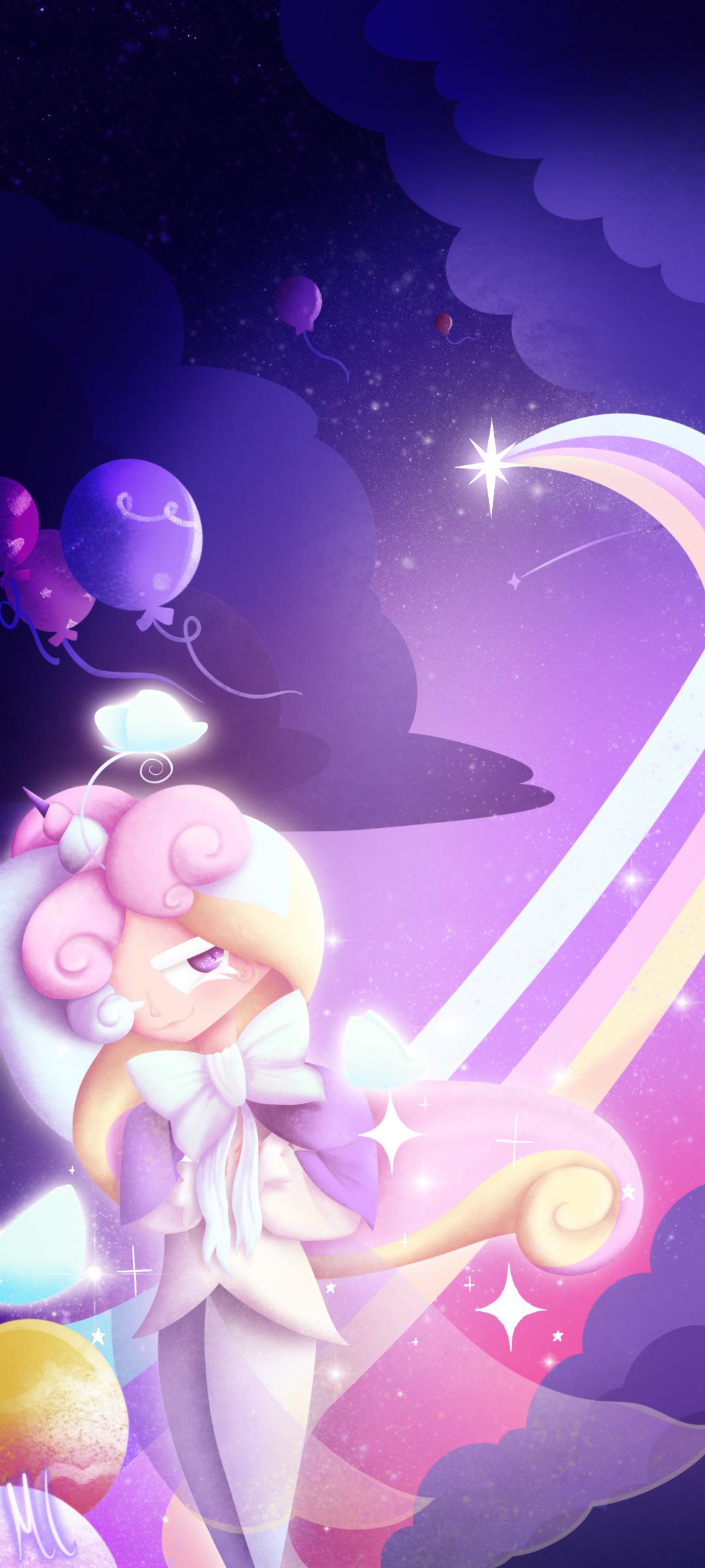 Cream Unicorn Cookie wallpaper! I did