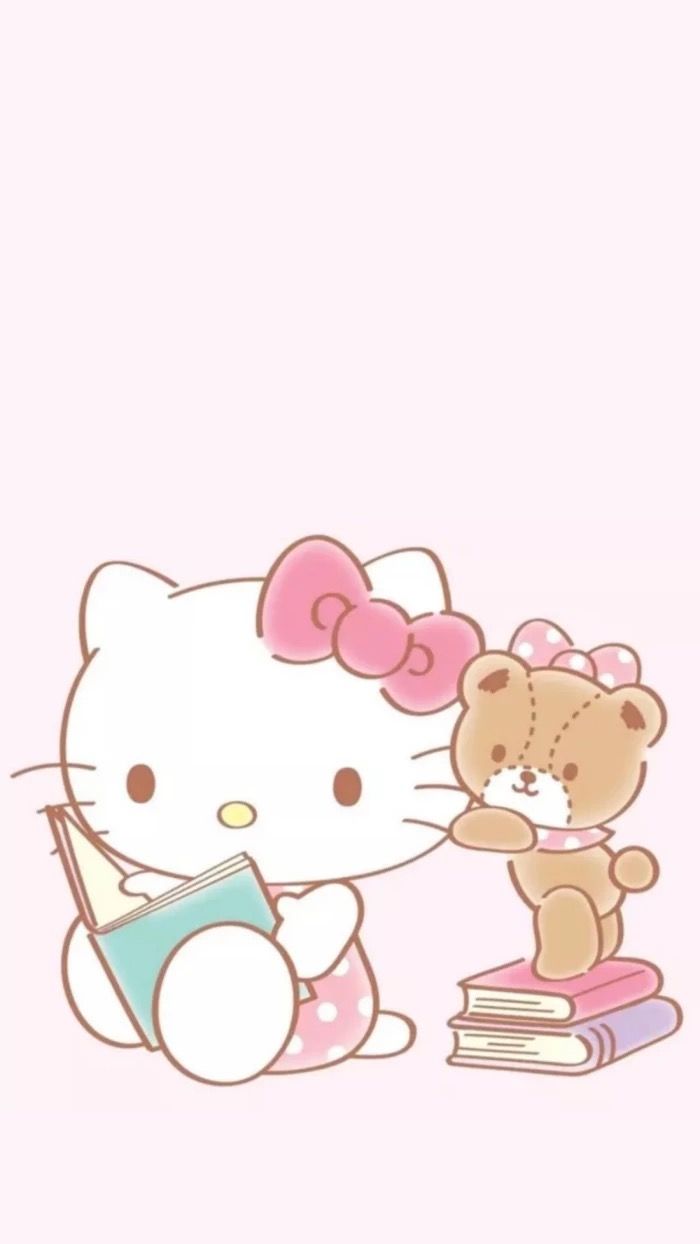 Hello kitty reading books