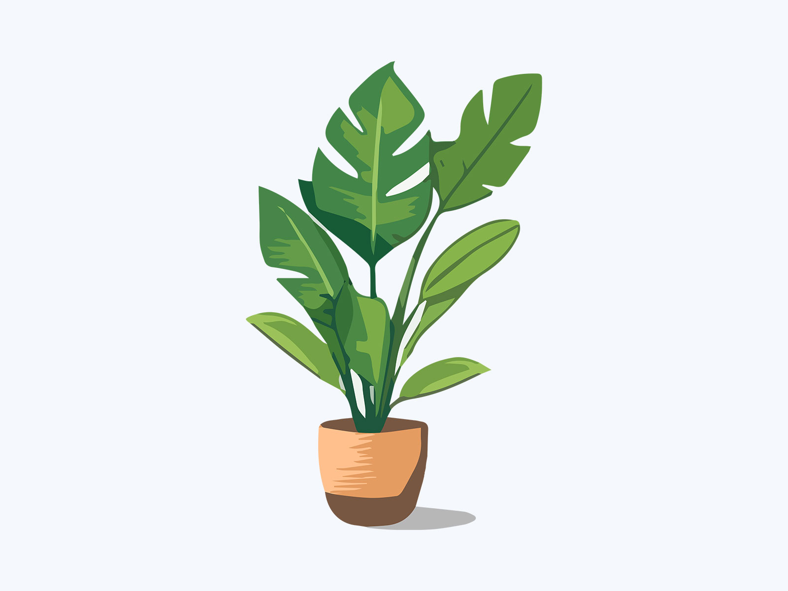 Indoor Plant With Pot Vector