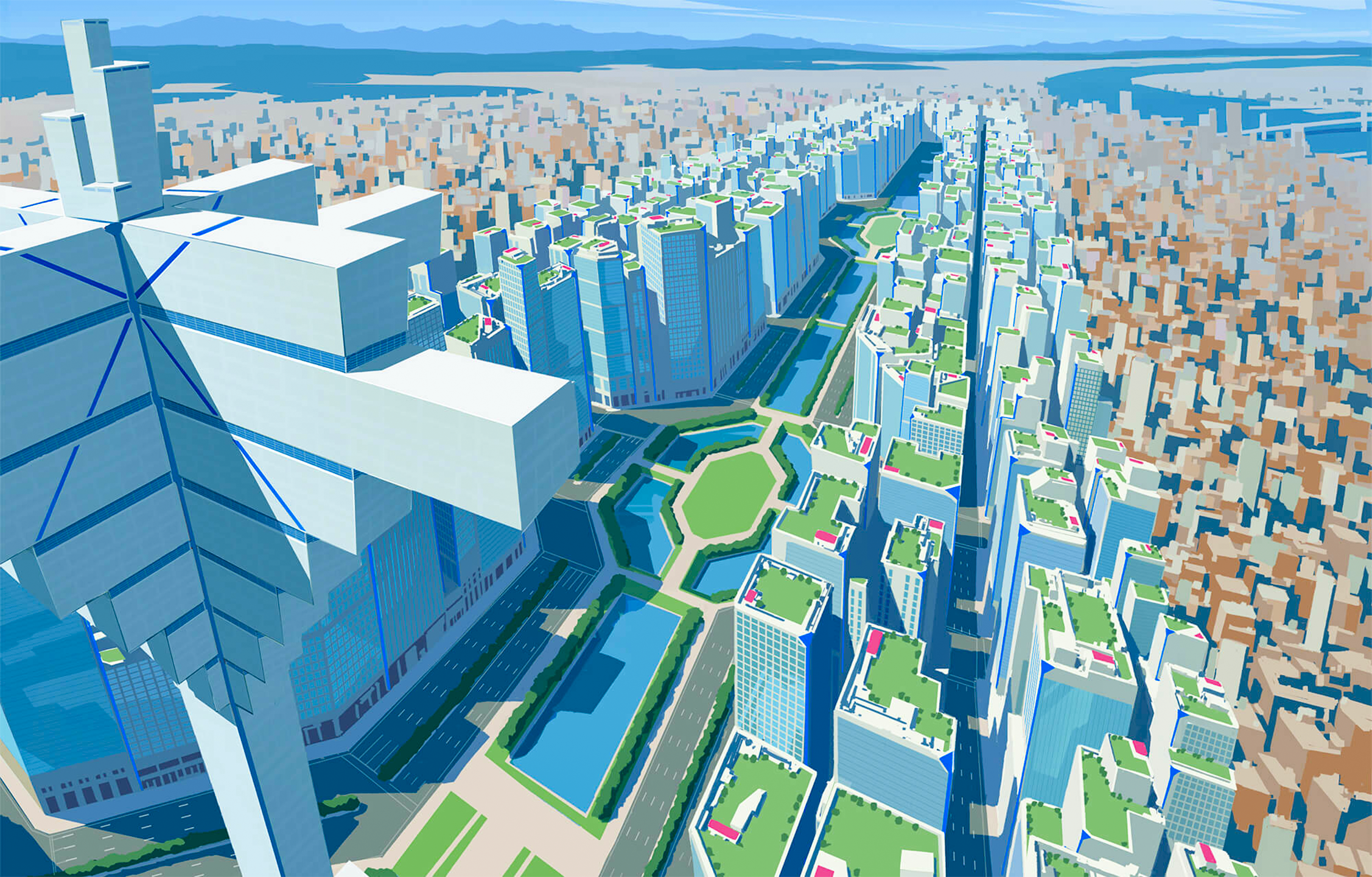 Download City Anime Promare HD Wallpaper