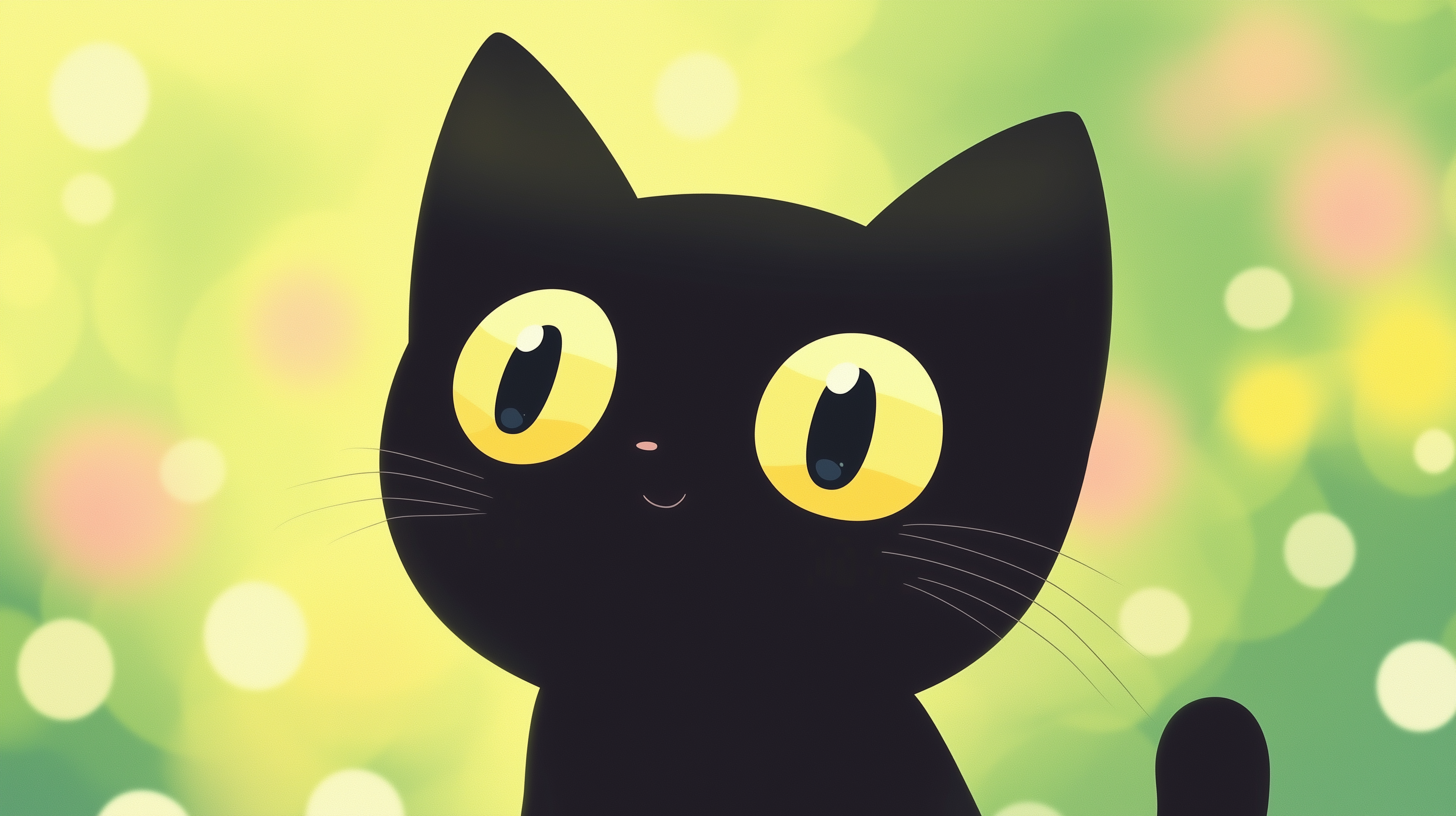 Adorable Black Cat Cartoon