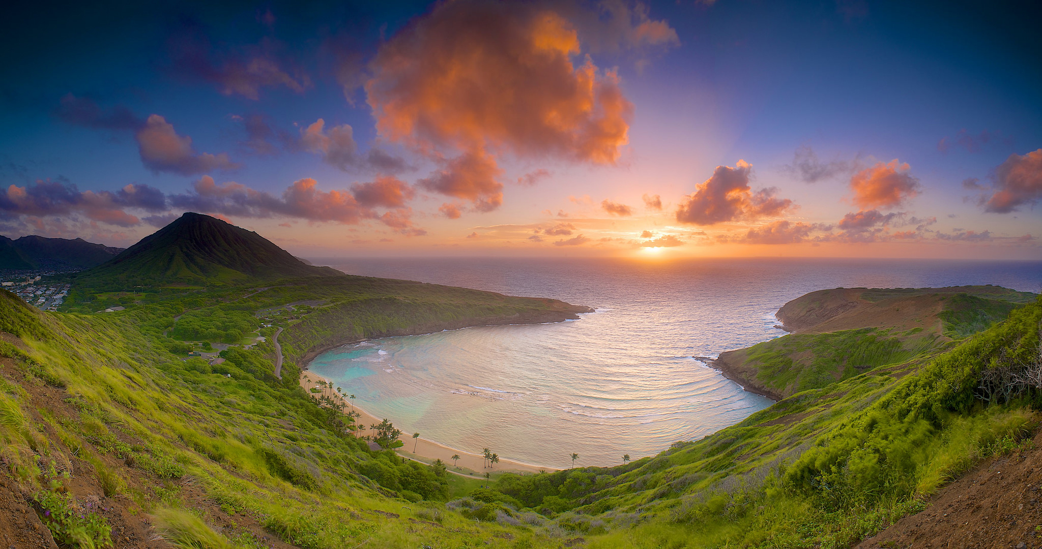 Wallpaper morning, Hawaii, the island