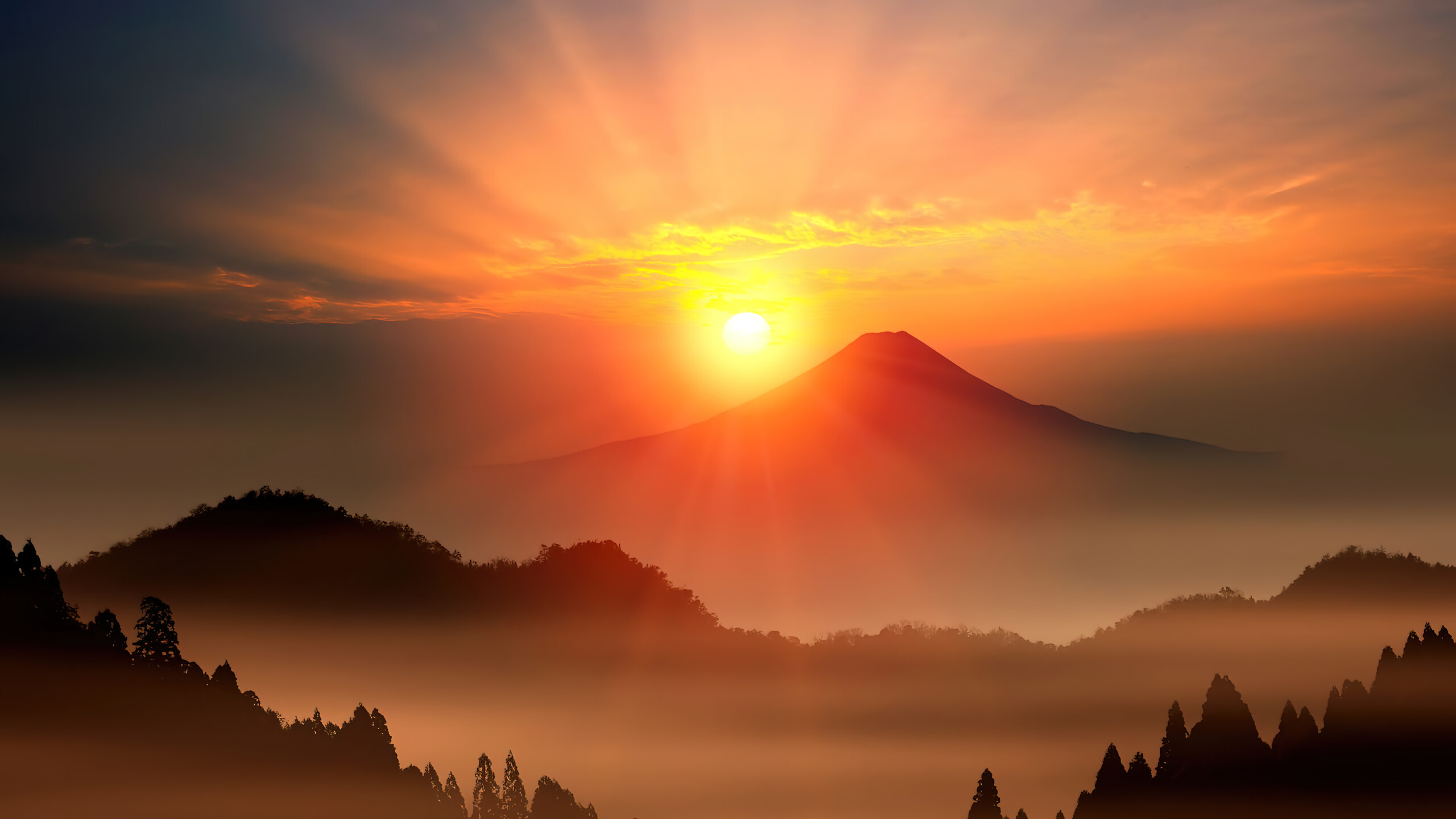 Sunrise Mt. Fuji Japan 4K Wallpaper