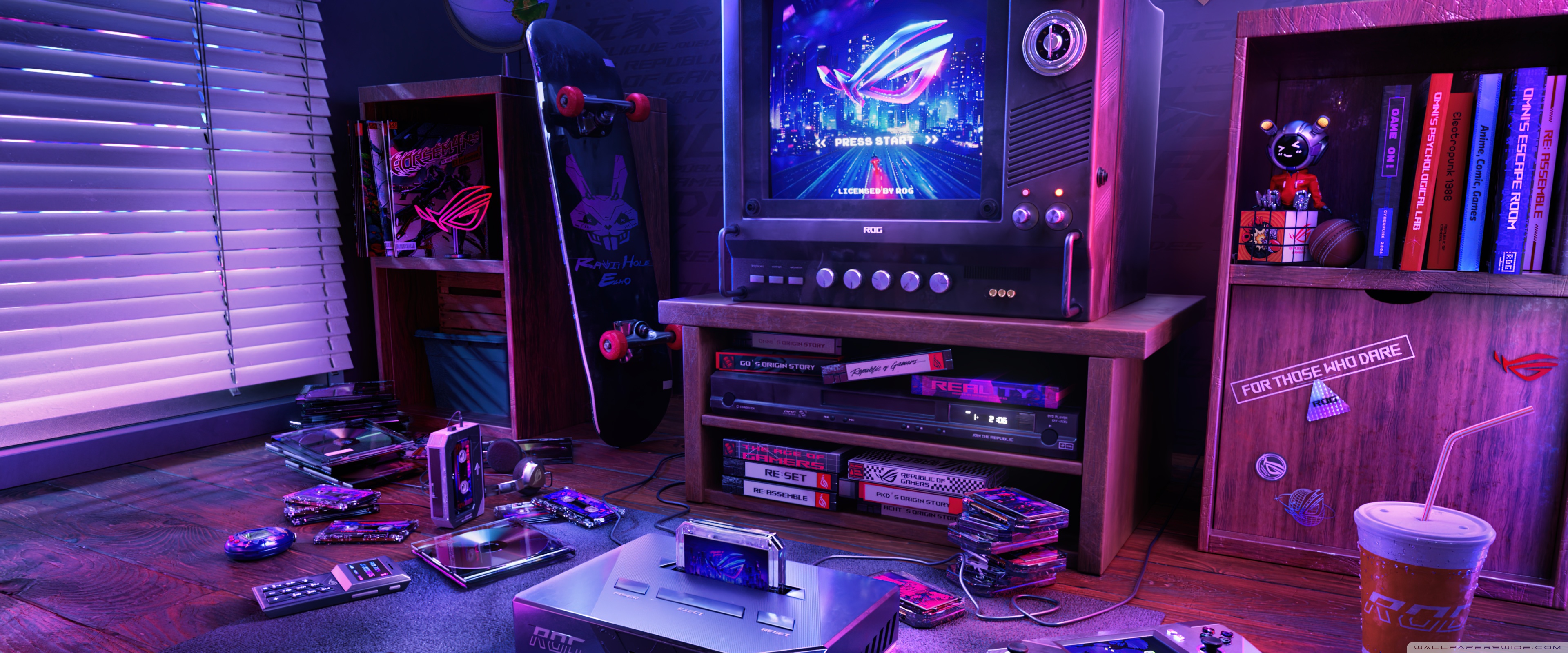 Retro Gaming Room 4K UHD Wallpaper