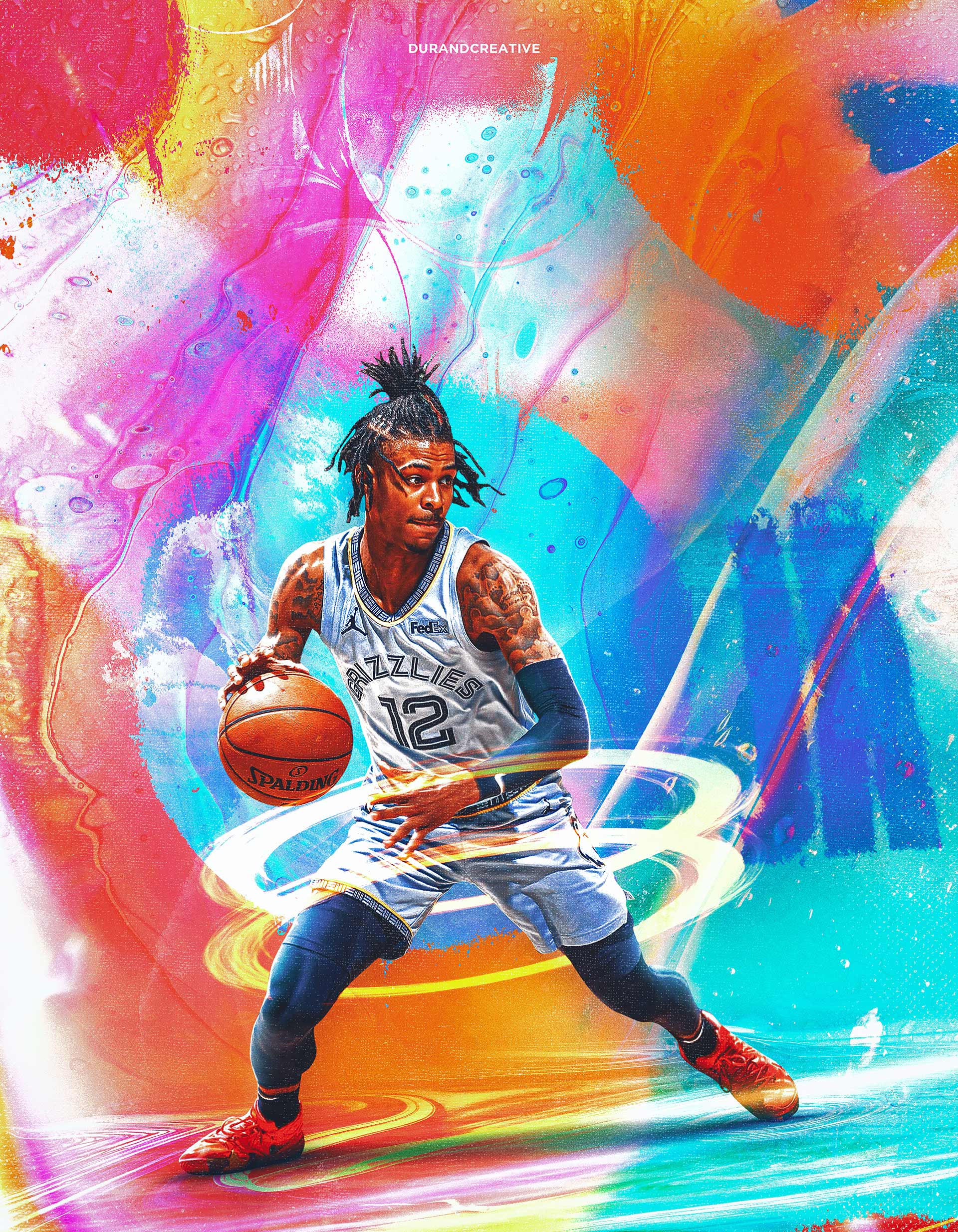 Ja Morant Colorful Premium 4K Wallpaper