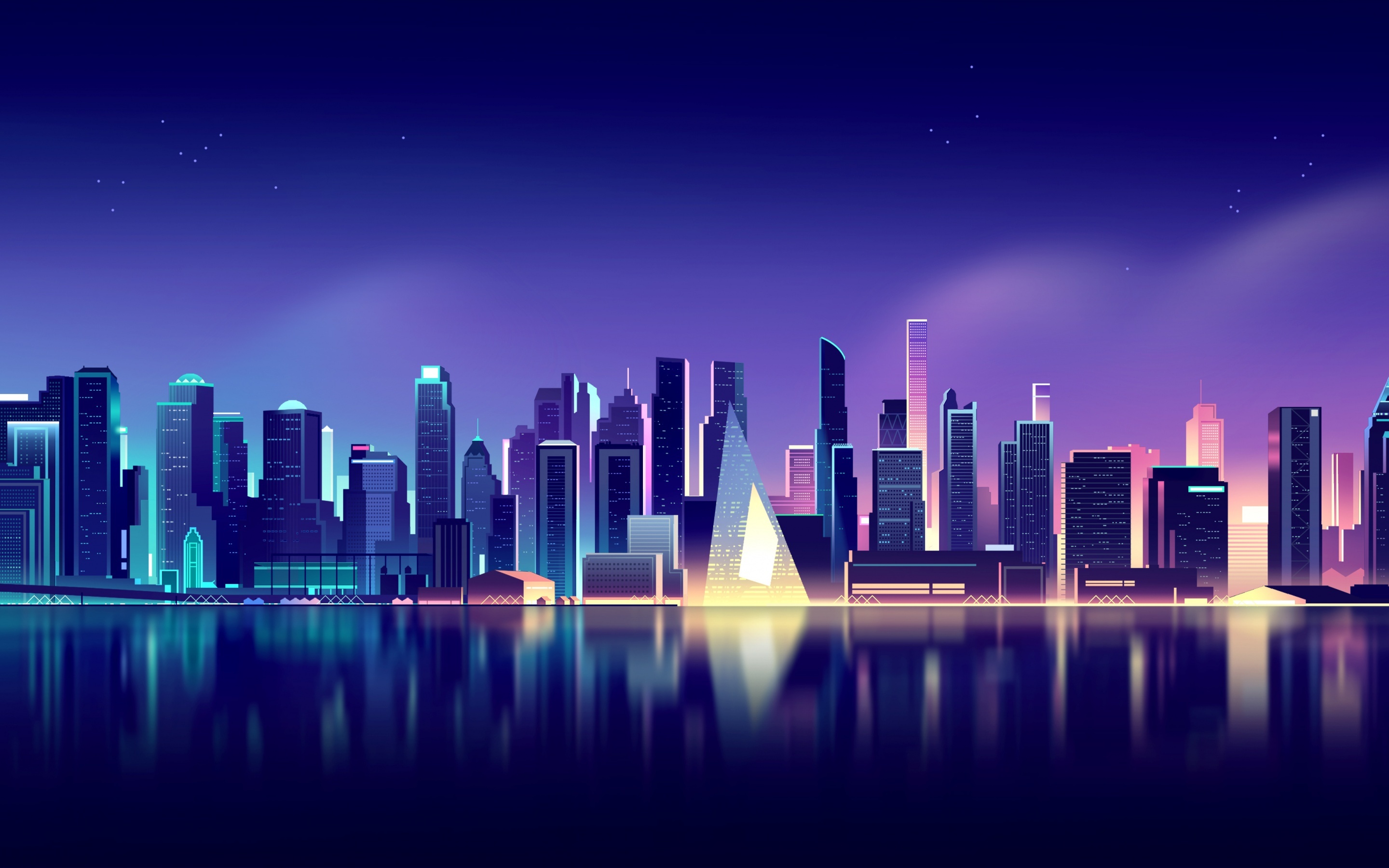 Neon Skyline Wallpaper
