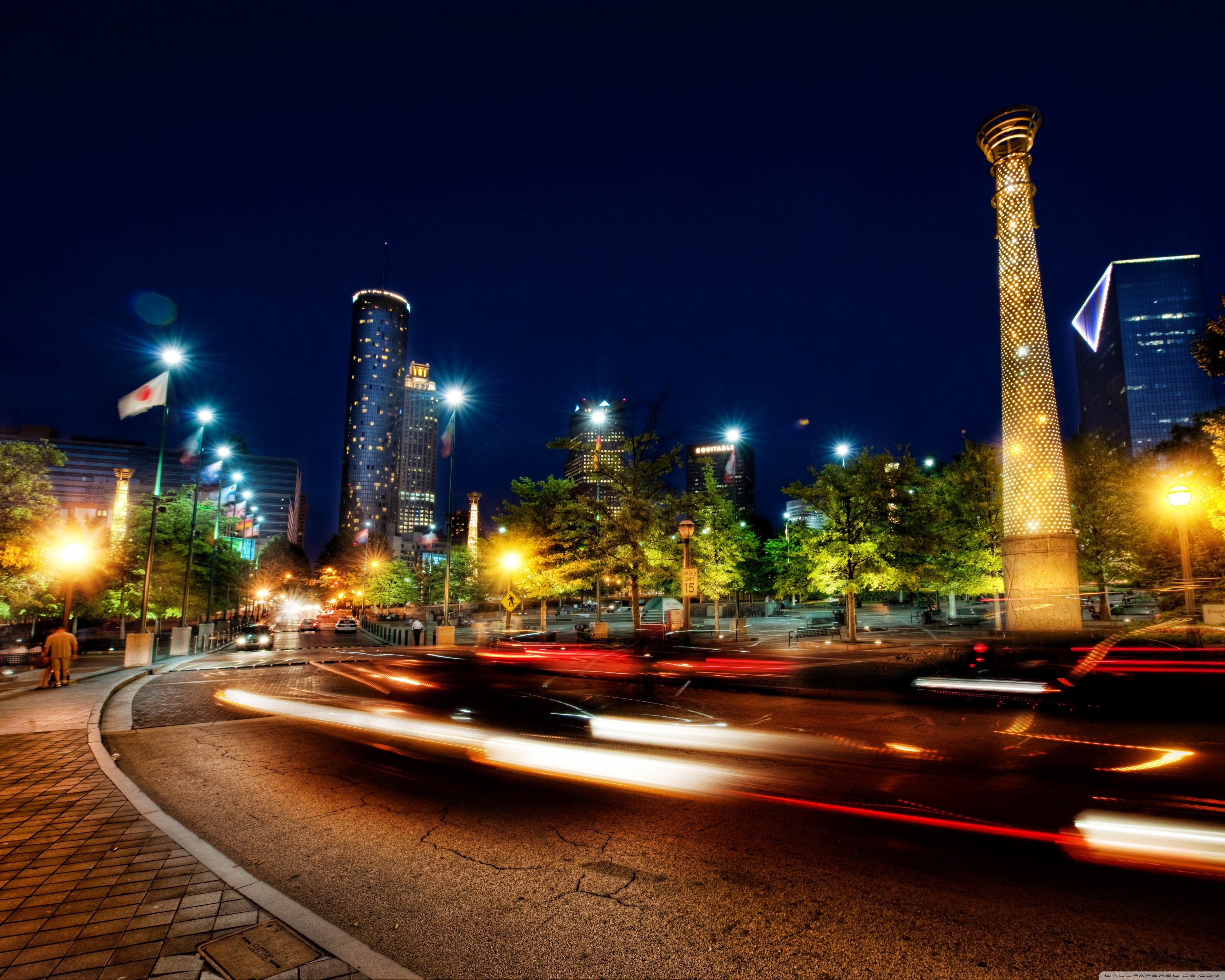 Atlanta At Night 4K UHD Wallpaper