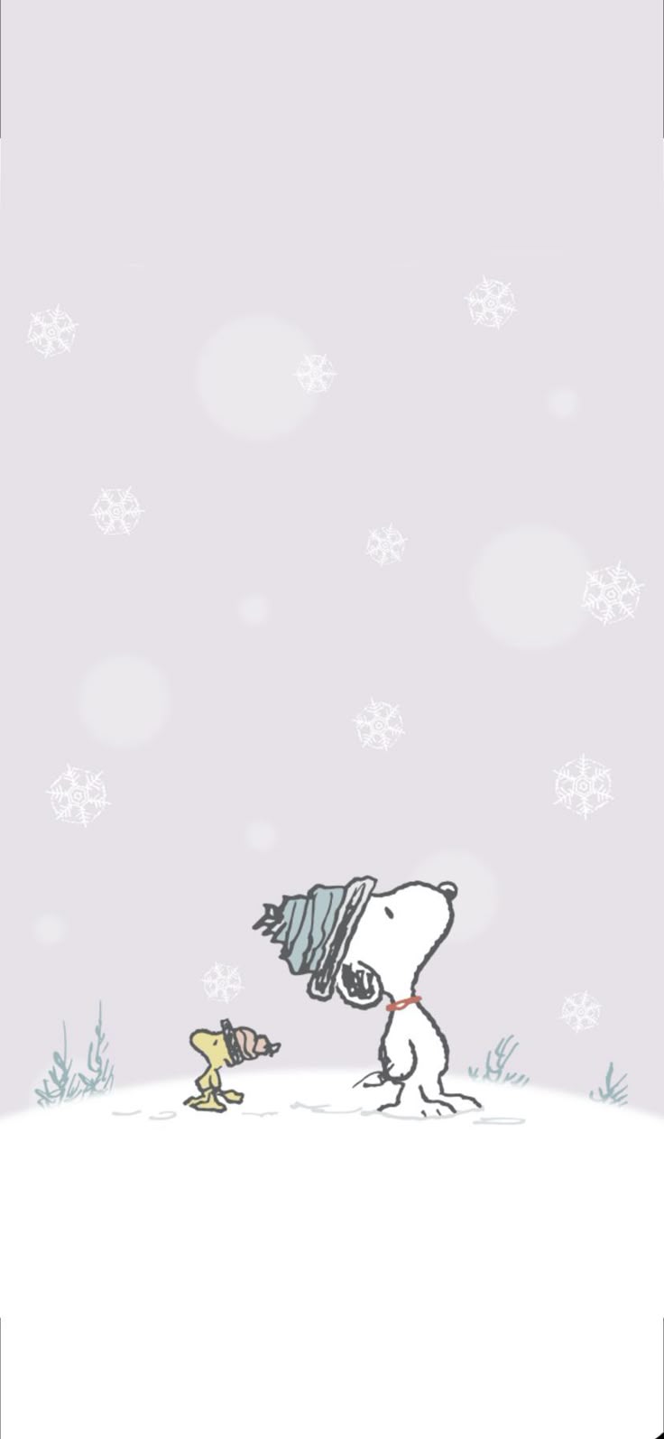 Snoopy iPhone Wallpaper January Design