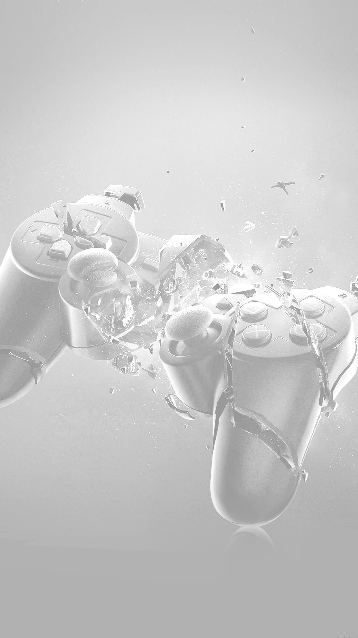 Joystick Ps3 Sony Art Crack White