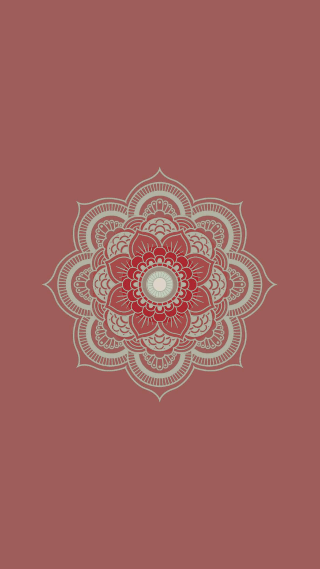 Mandala Minimalist On Maroon Background