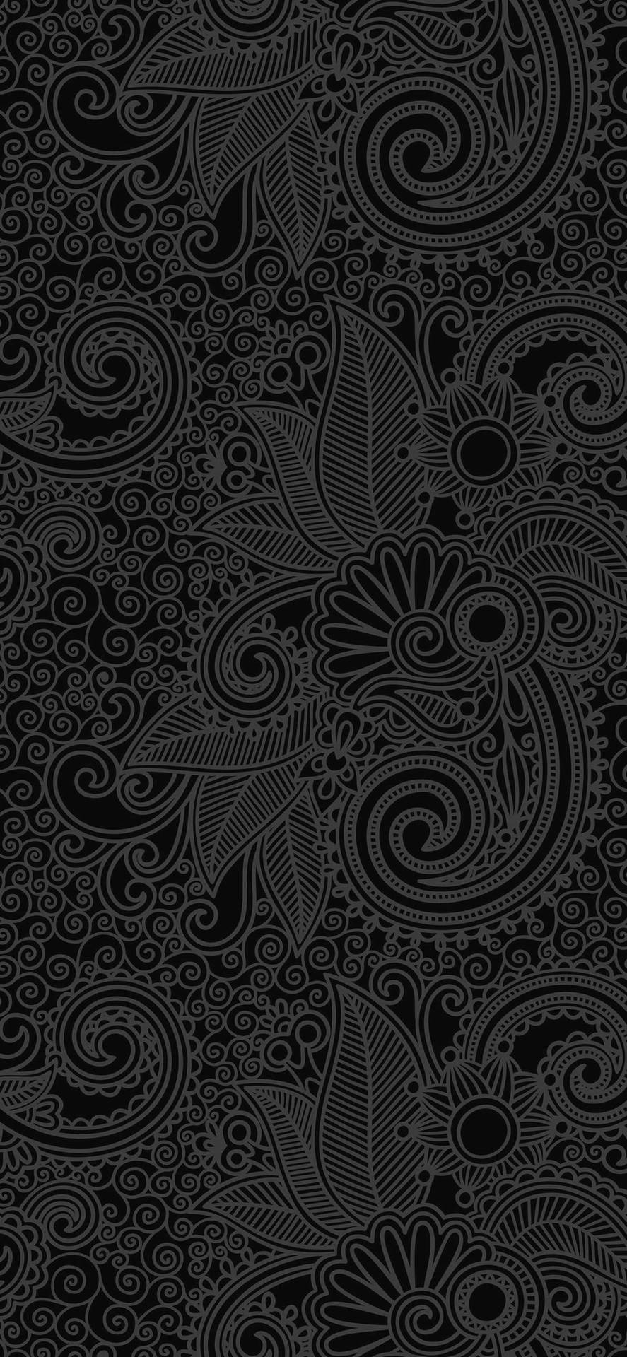 Mandala Dark Floral Wallpaper