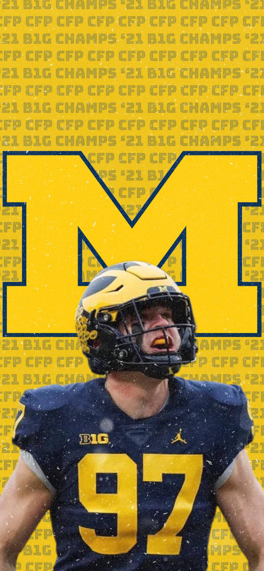 Michigan Wolverines No. 97 Aidan