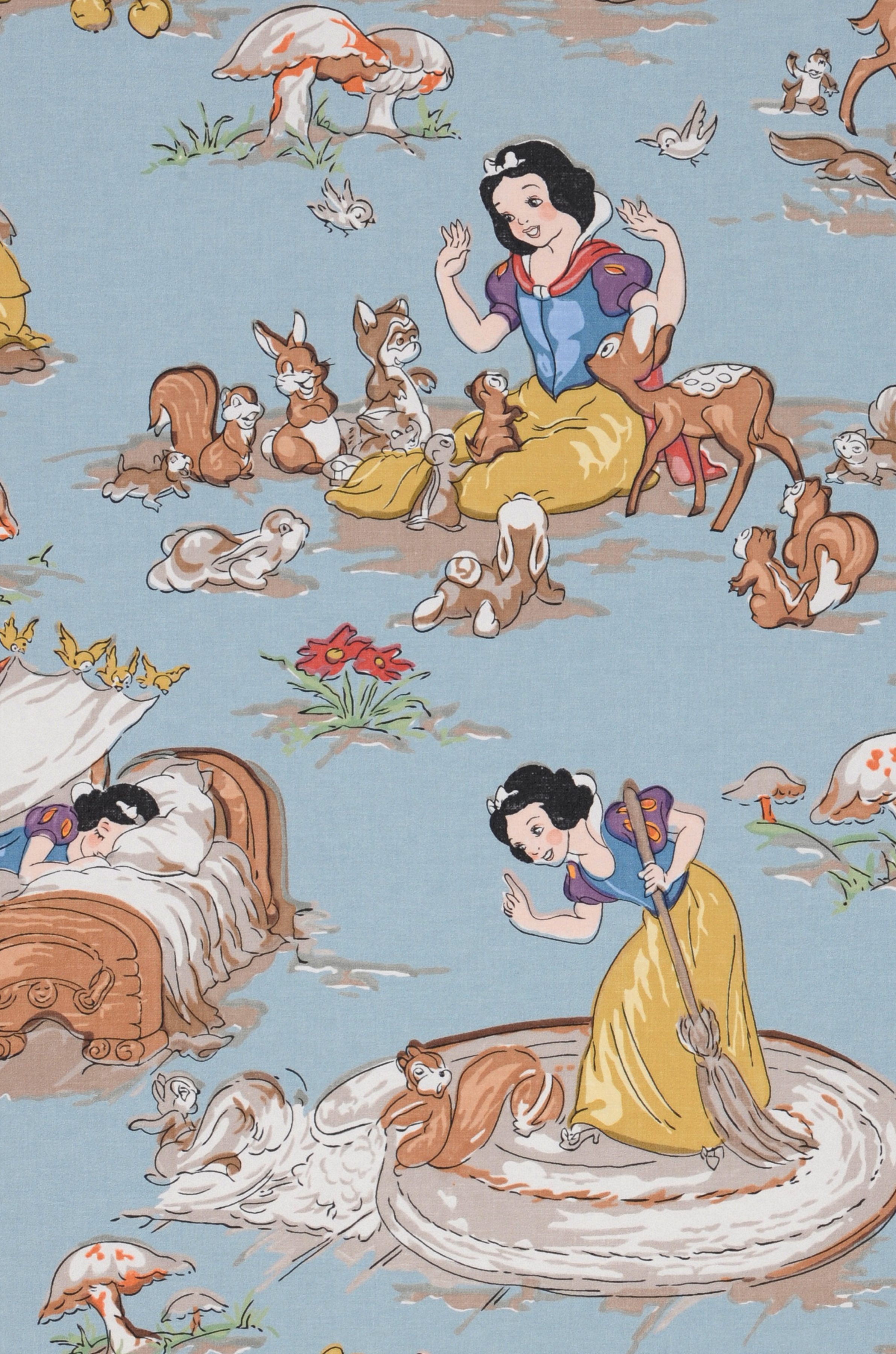 Wallpaper Snow White light blue grey