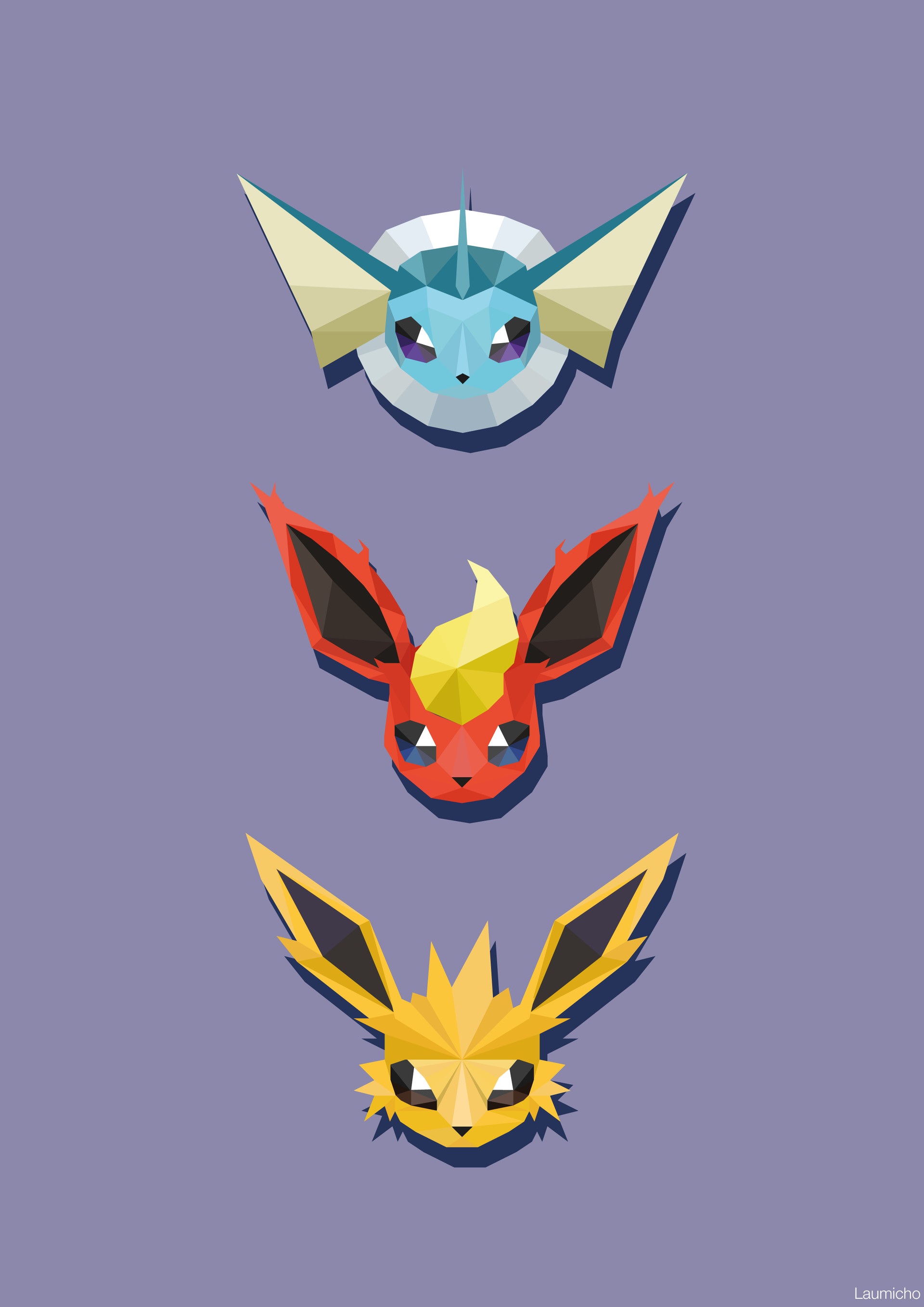 Vaporeon, Flareon and Jolteon