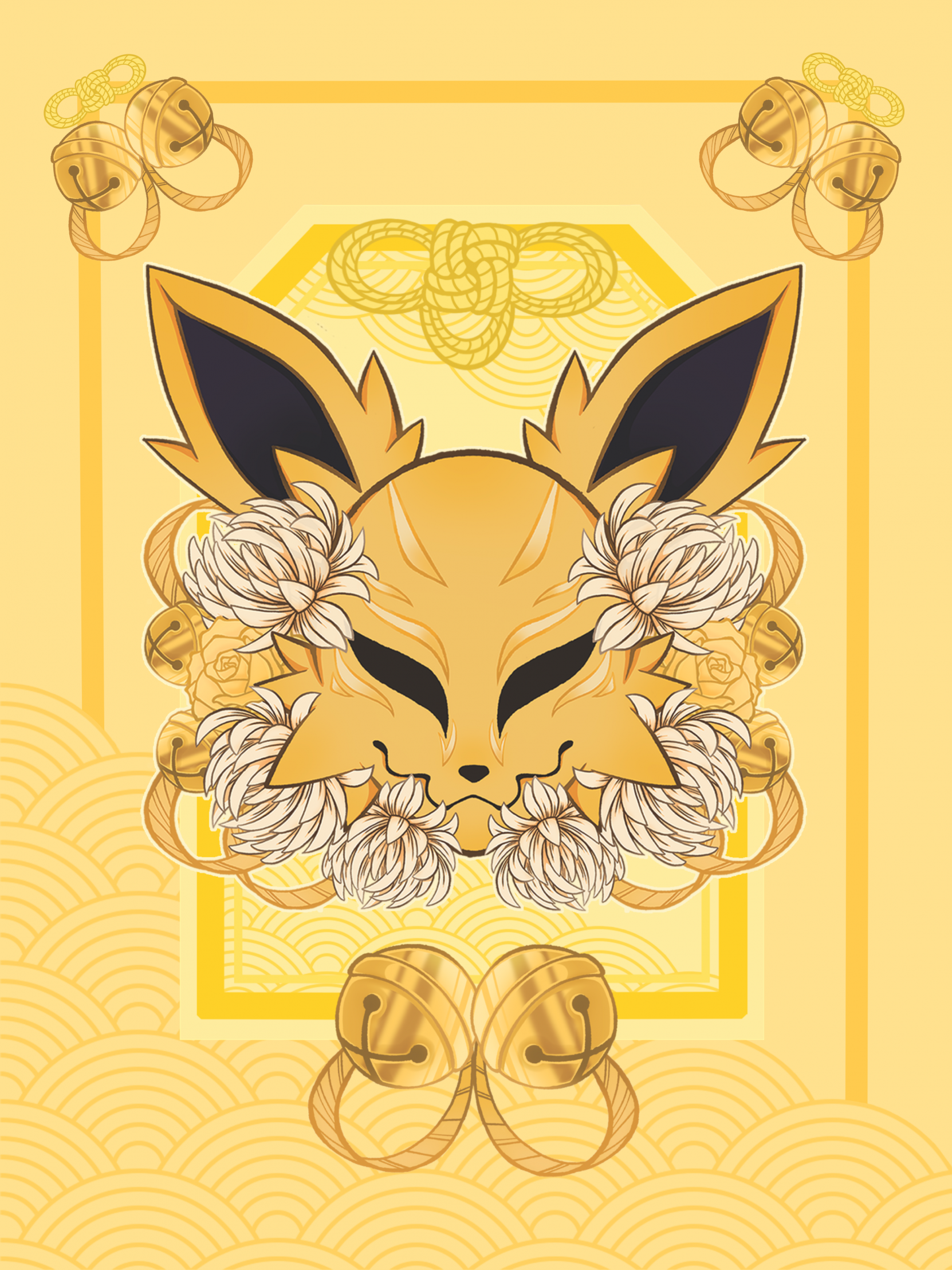 Pokemon Fan Art Kitsune Mask