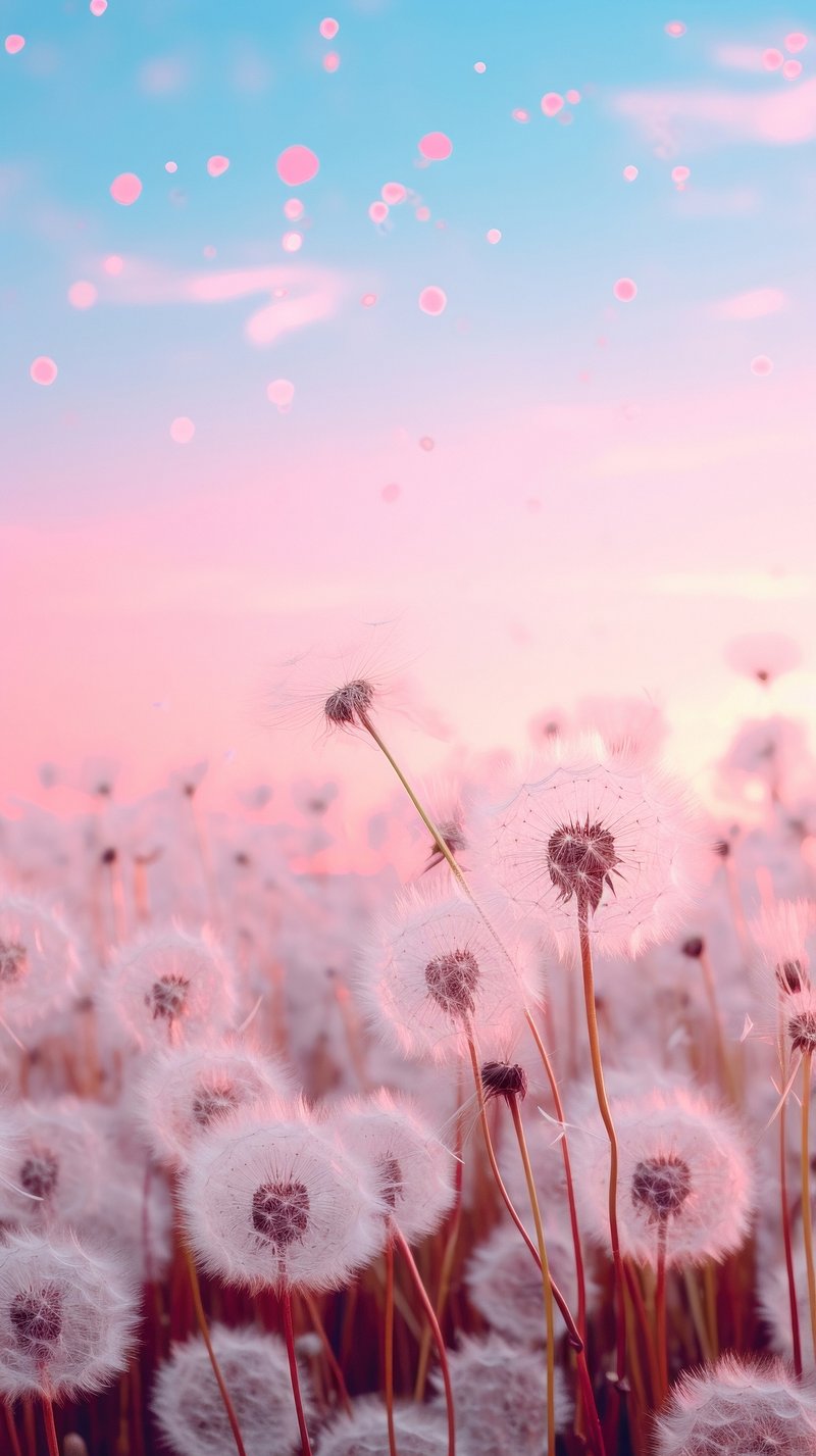 Fluff Dandelion Background Image