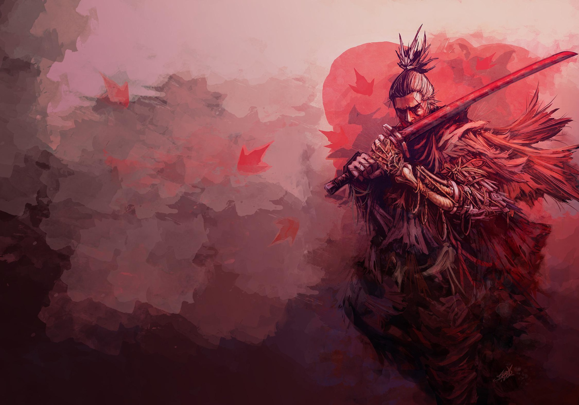 Wallpaper background, samurai, Sekiro