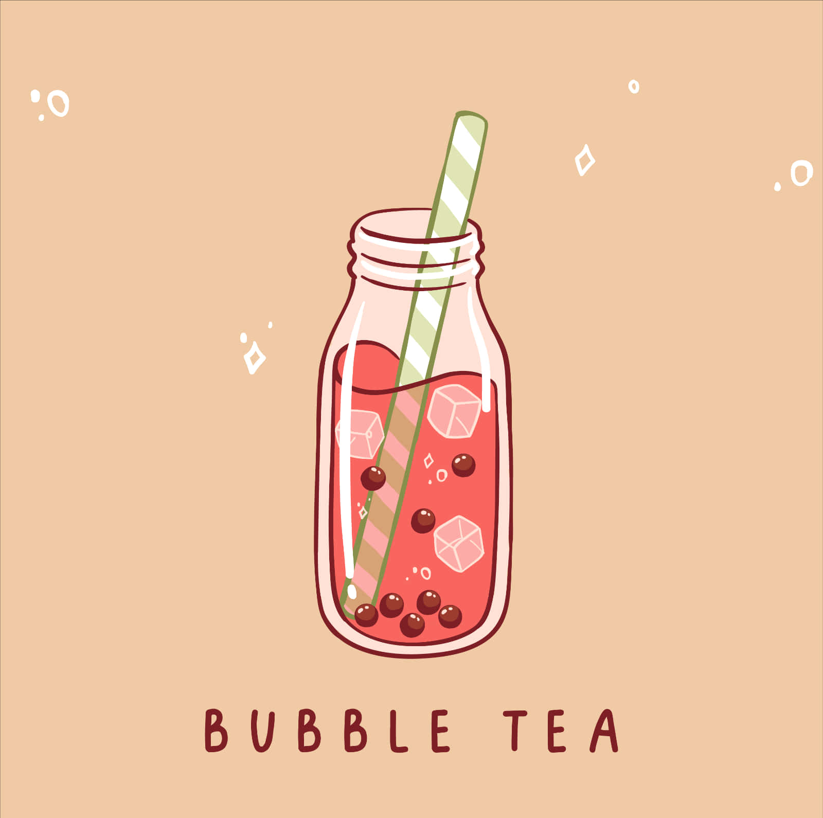 Bubble Tea Anime Wallpaper