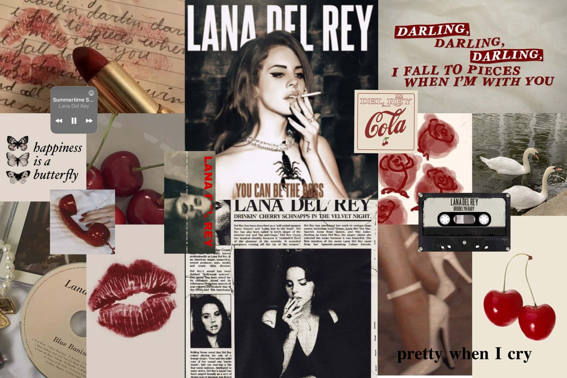 Download Lana Del Rey Aesthetic Collage Wallpaper