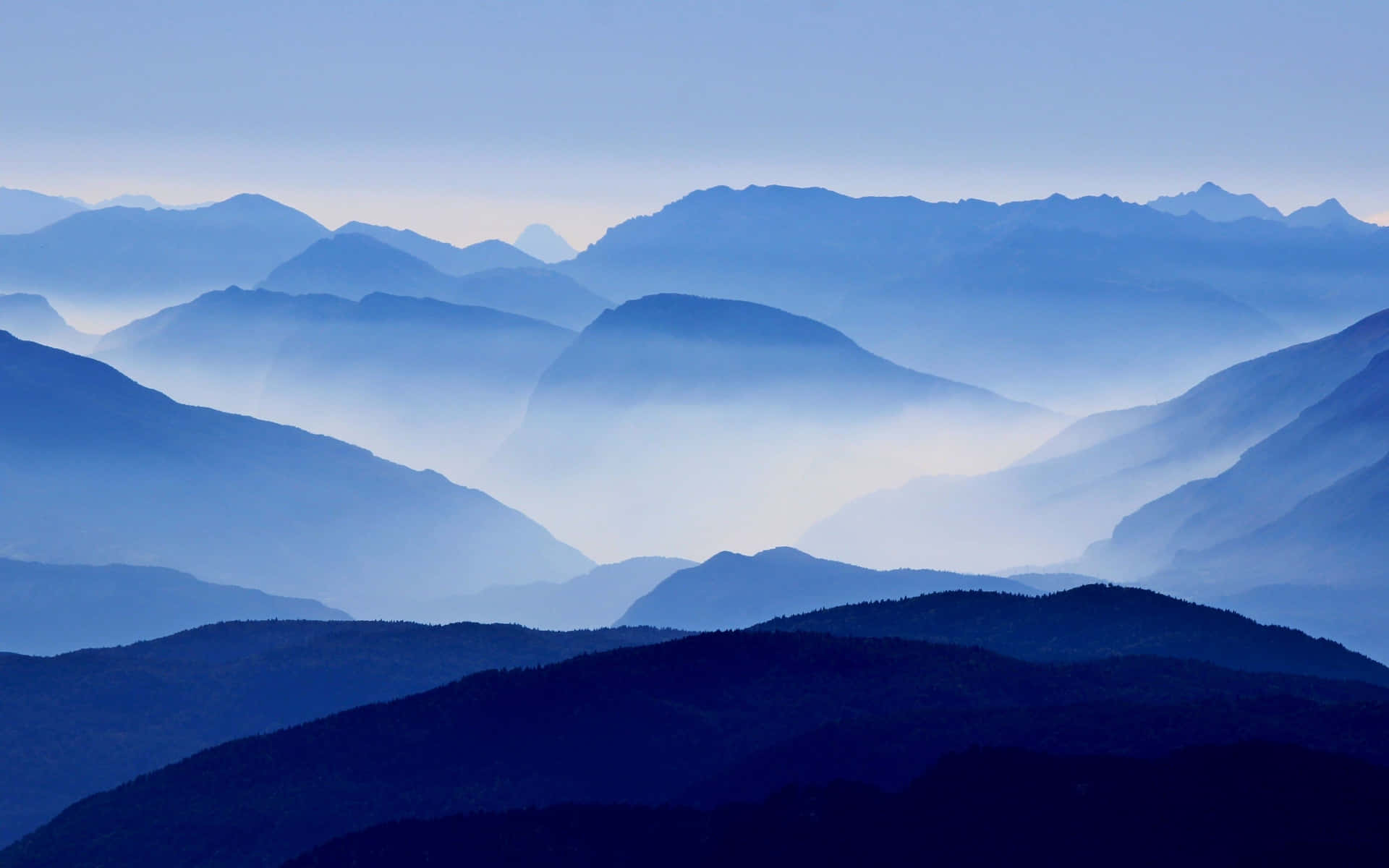 Nature Mist Mountains Hill Sky Landscape iPhone 8 Wallpaper