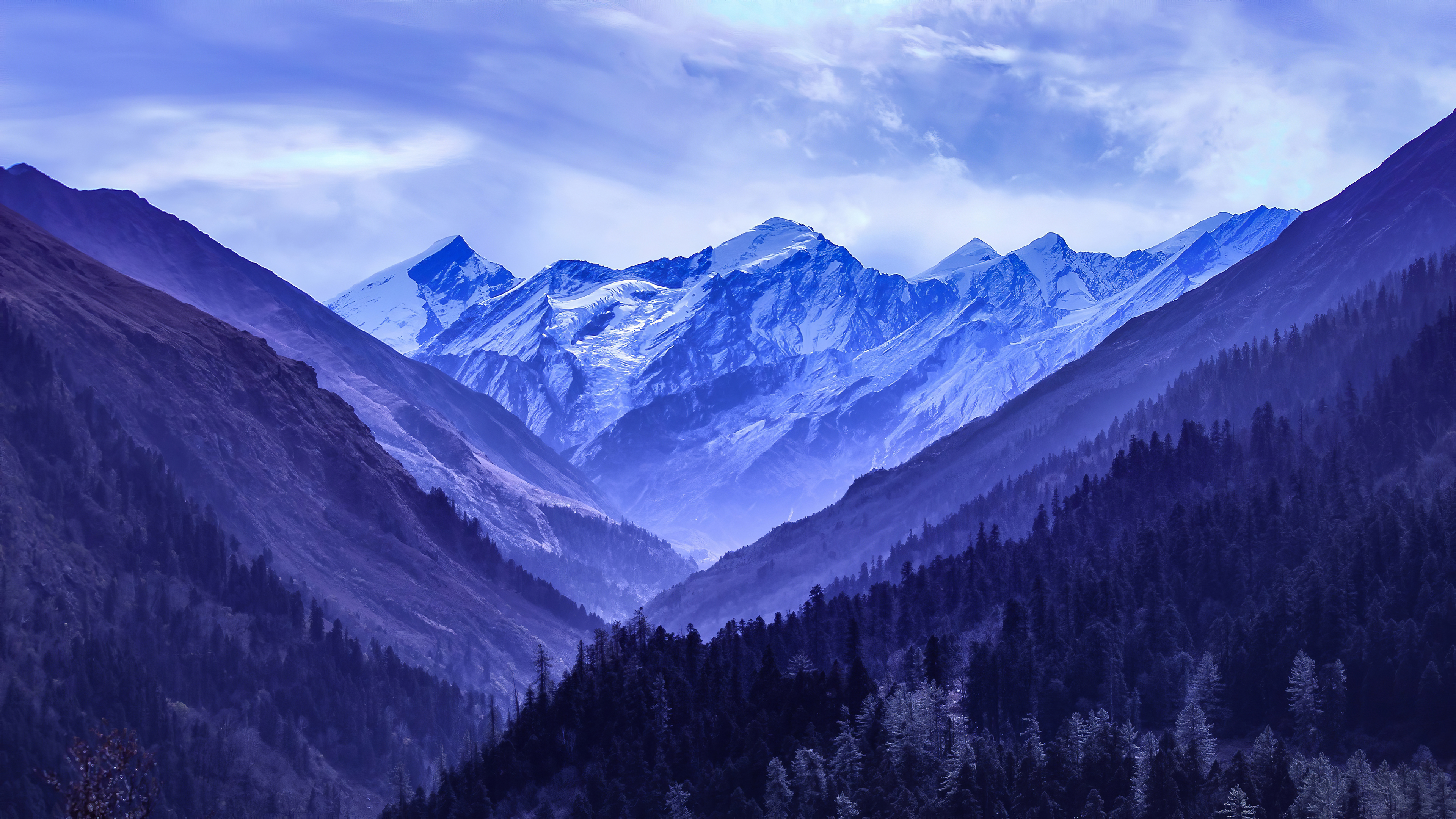Snowy Blue Mountains [3840x2160], r