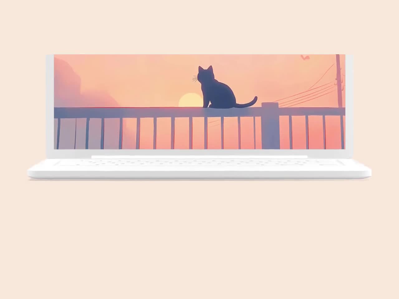 Soft Blue Cat Wallpaper Pastel Cute