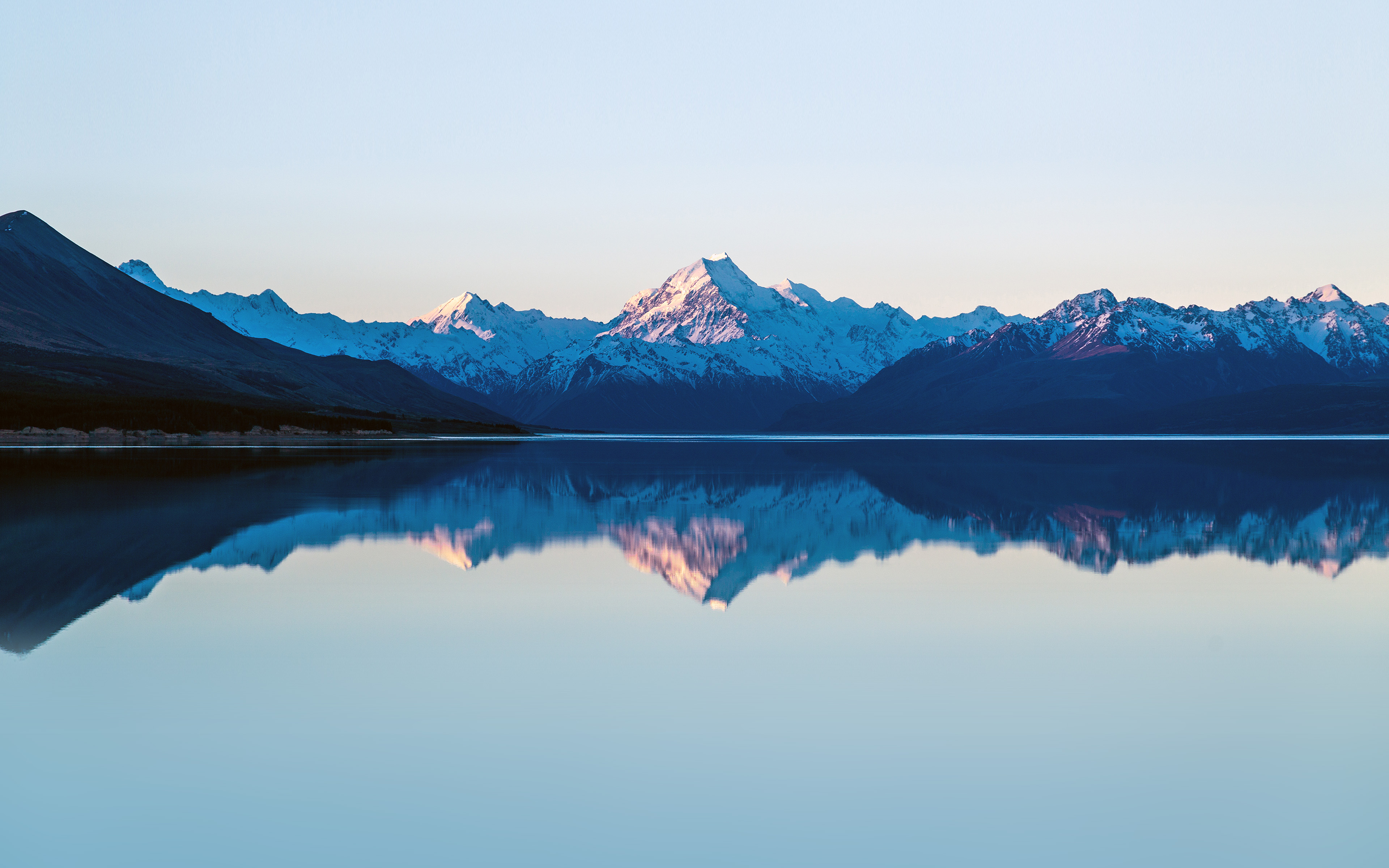 desktop, laptop. reflection lake