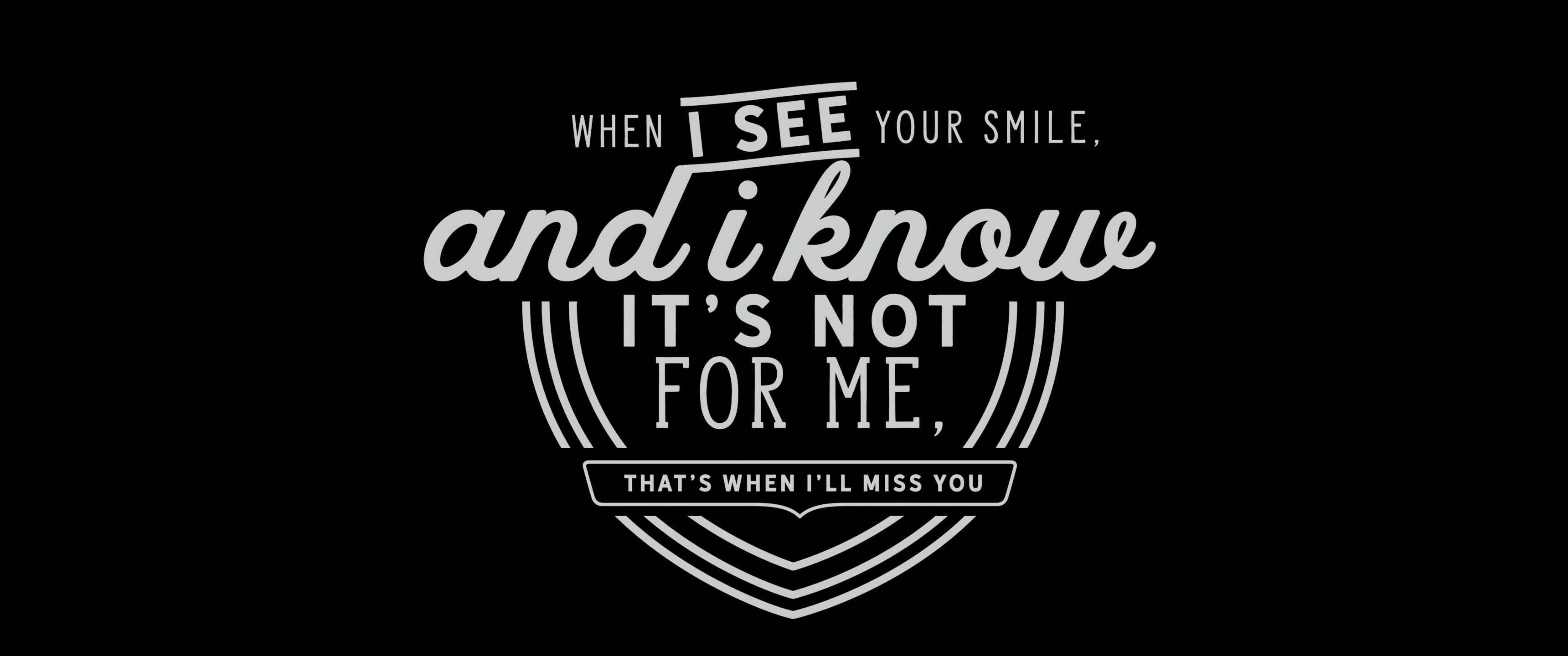 Miss you quotes Wallpaper 4K, Black