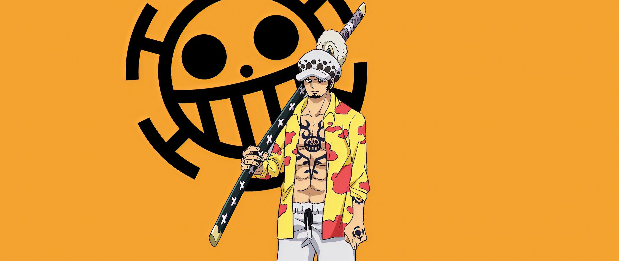 Trafalgar Law Wallpaper 4K, Minimal art