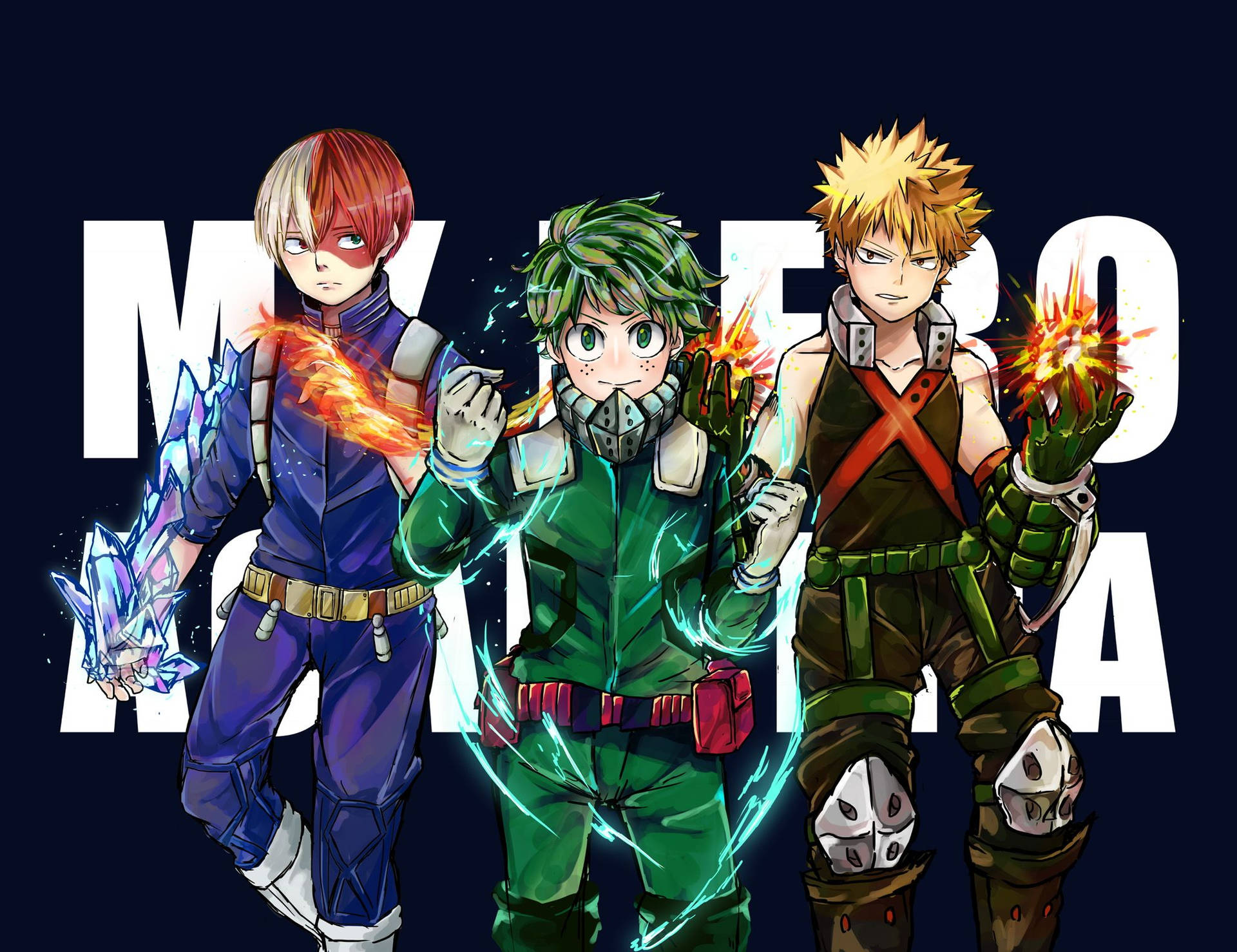 Hd Todoroki, Midoriya And Bakugou