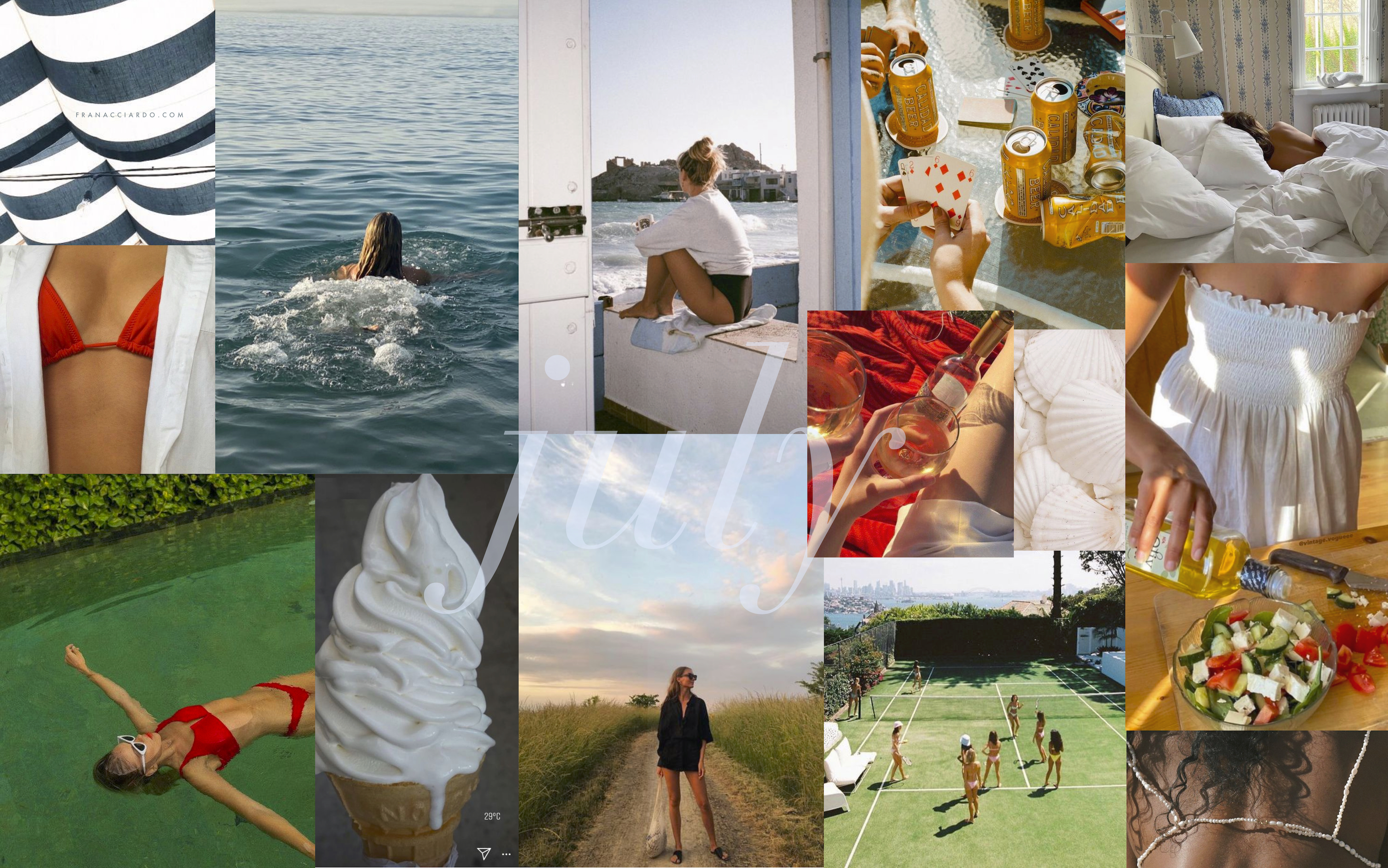 July Moodboard (Desktop & iPhone Wallpaper)