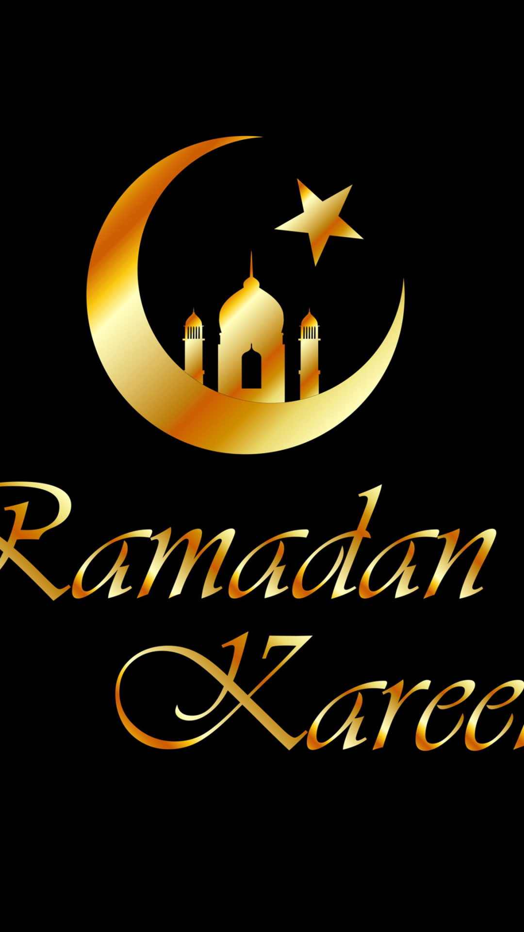 Ramadan Kareem Wallpaper 4K, Black